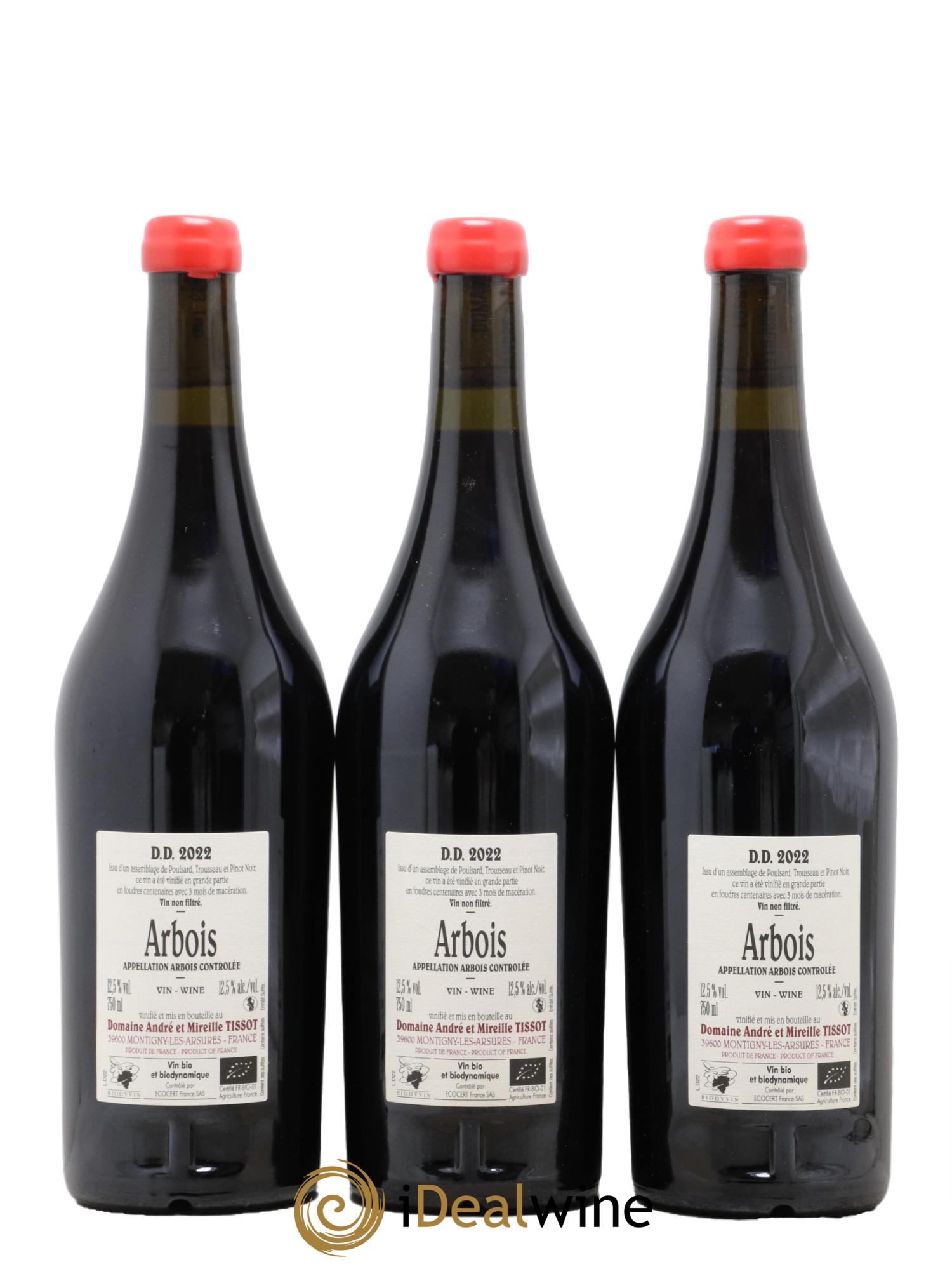 Arbois DD Bénédicte et Stéphane Tissot 2022 - Lot de 3 bouteilles - 1