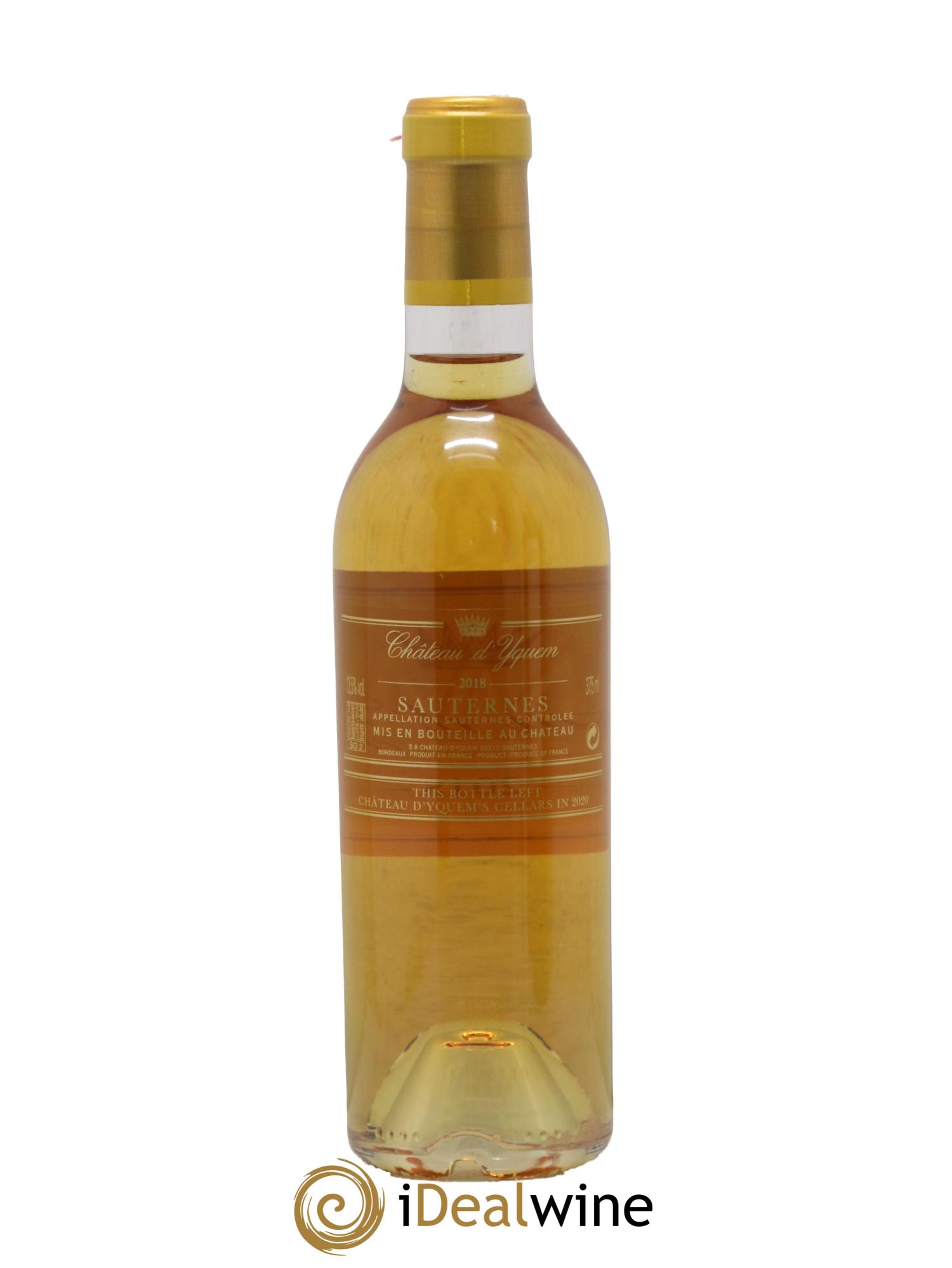 Château d' Yquem 1er Cru Classé Supérieur  2018 - Lot de 1 demi bouteille - 1