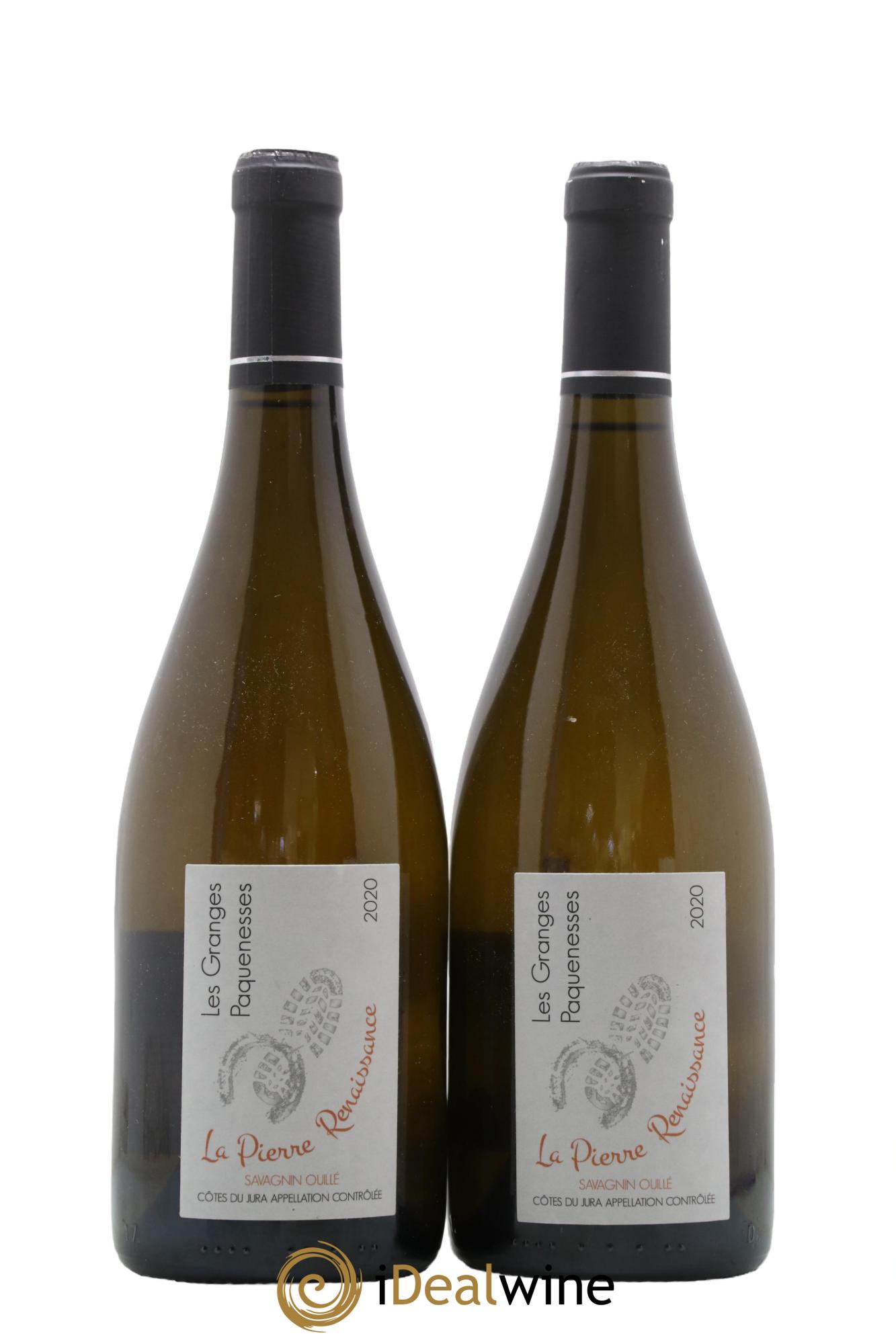 Côtes du Jura La Pierre Renaissance Savagnin Ouille Les Granges Paquenesses 2020 - Lotto di 2 bottiglie - 0