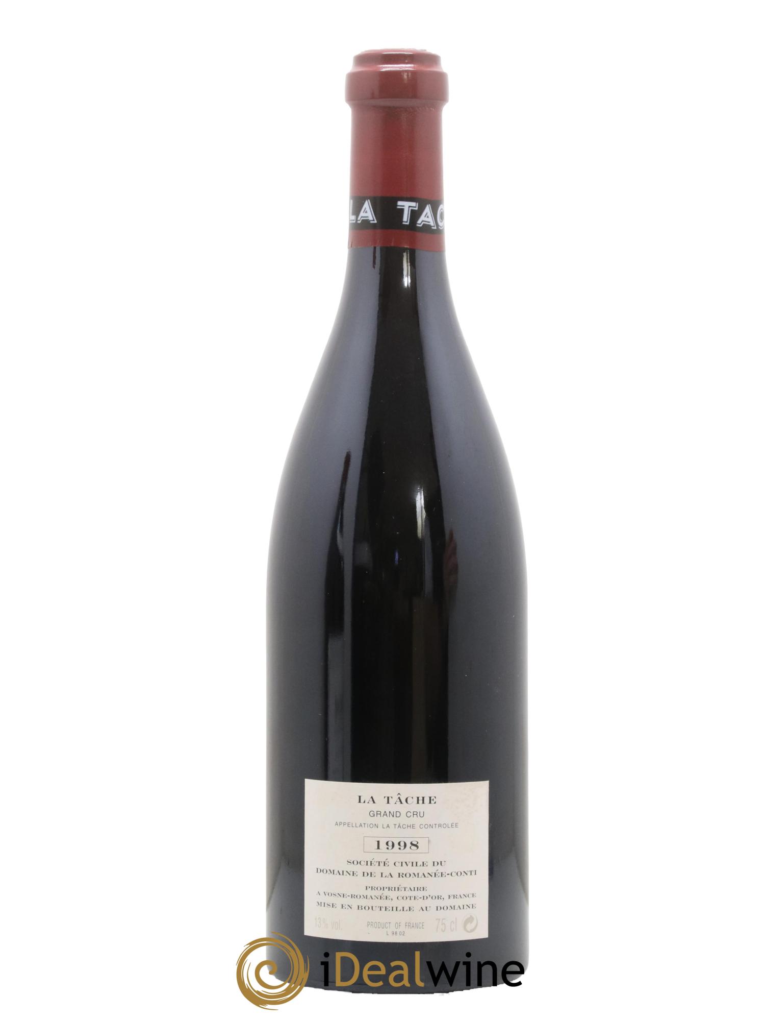 La Tâche Grand Cru Domaine de la Romanée-Conti 1998 - Lot de 1 bouteille - 1