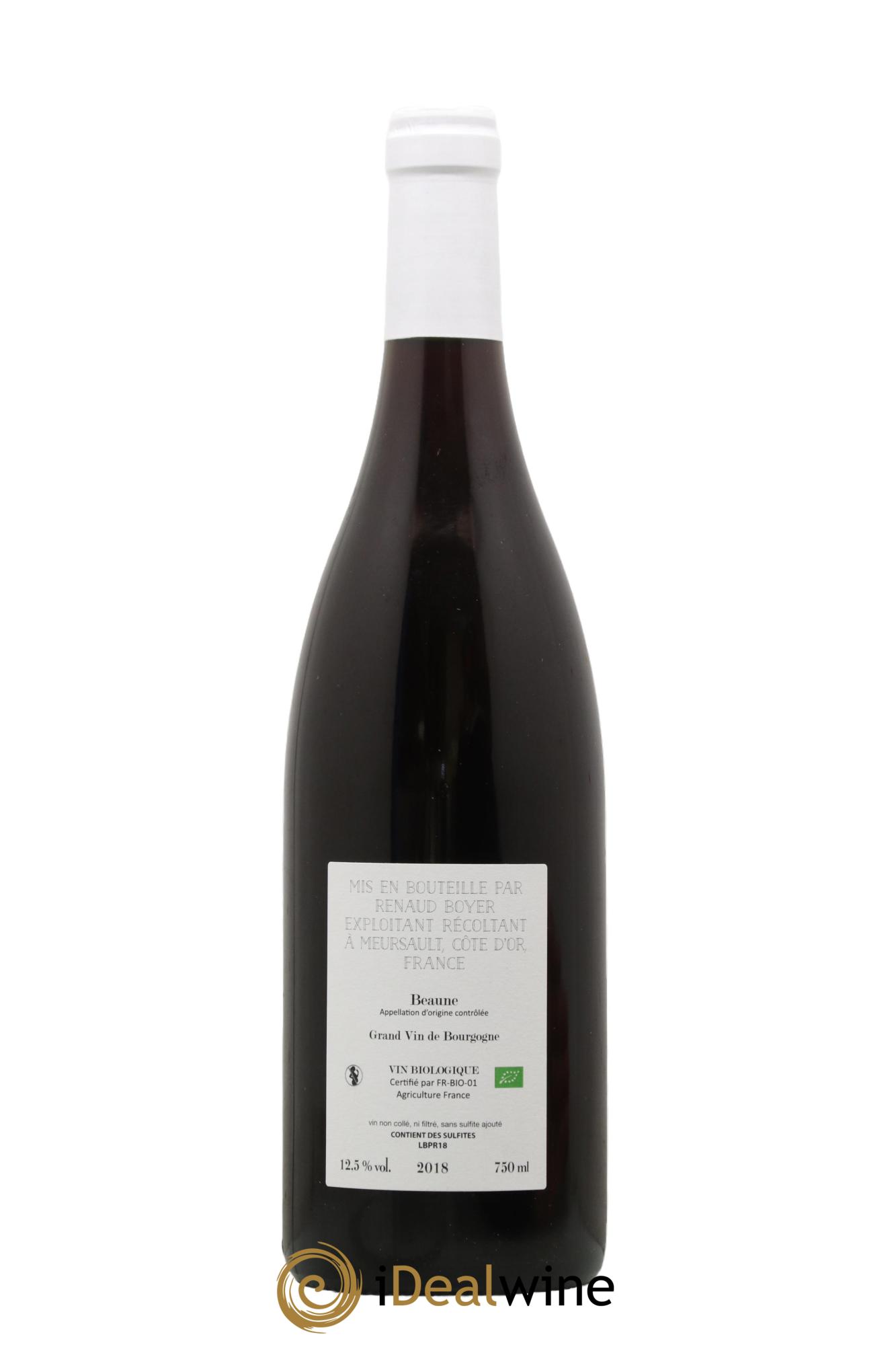 Beaune Les Prévolles Renaud Boyer  2018 - Lot de 1 bouteille - 1