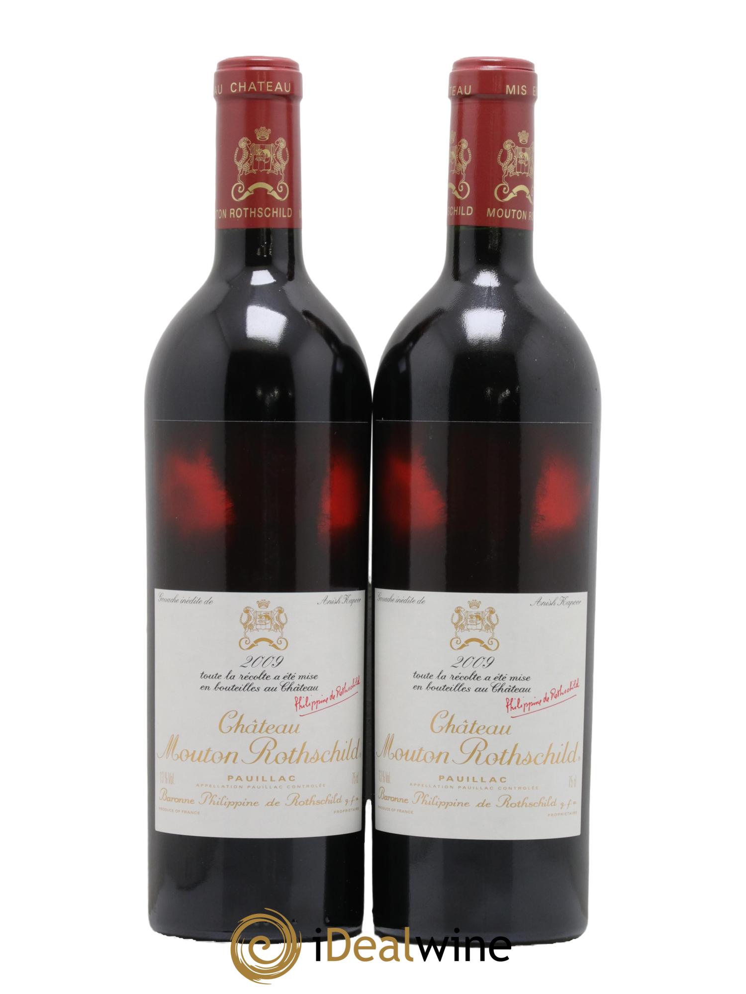 Château Mouton Rothschild 1er Grand Cru Classé  2009 - Lot de 2 bouteilles - 0