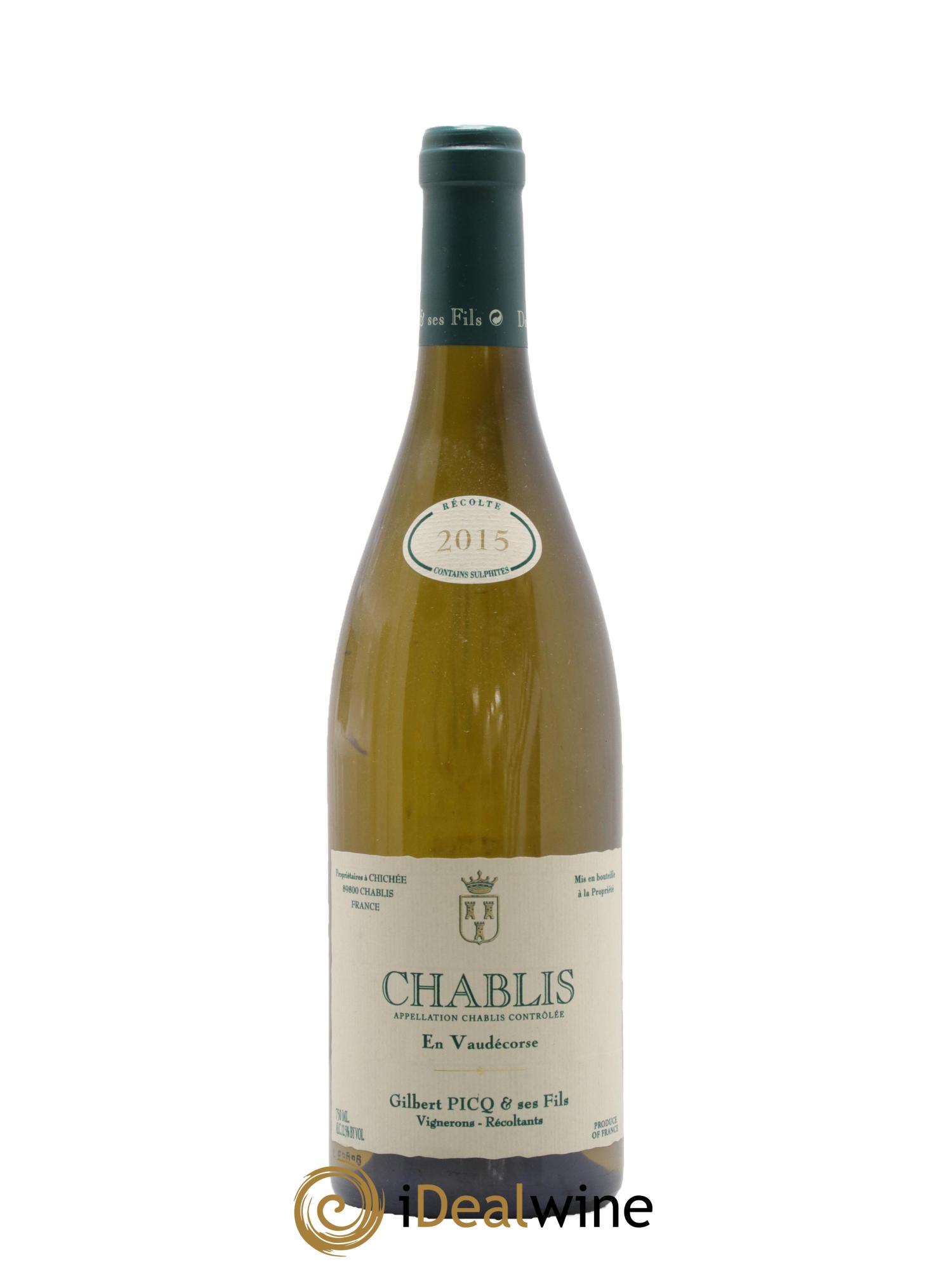 Chablis En Vaudecorse Domaine Gilbert Picq 2015 - Lot of 1 bottle - 0