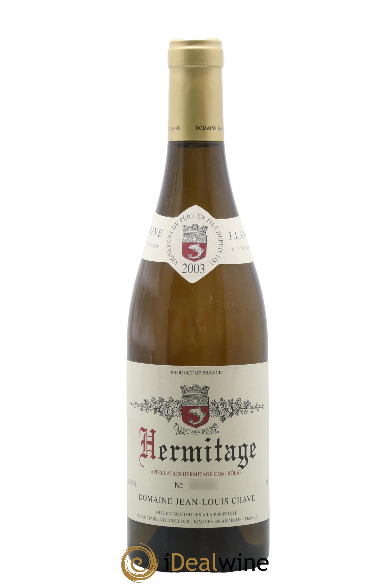 Hermitage Jean-Louis Chave 2003 - Lotto di 1 bottiglia - 0