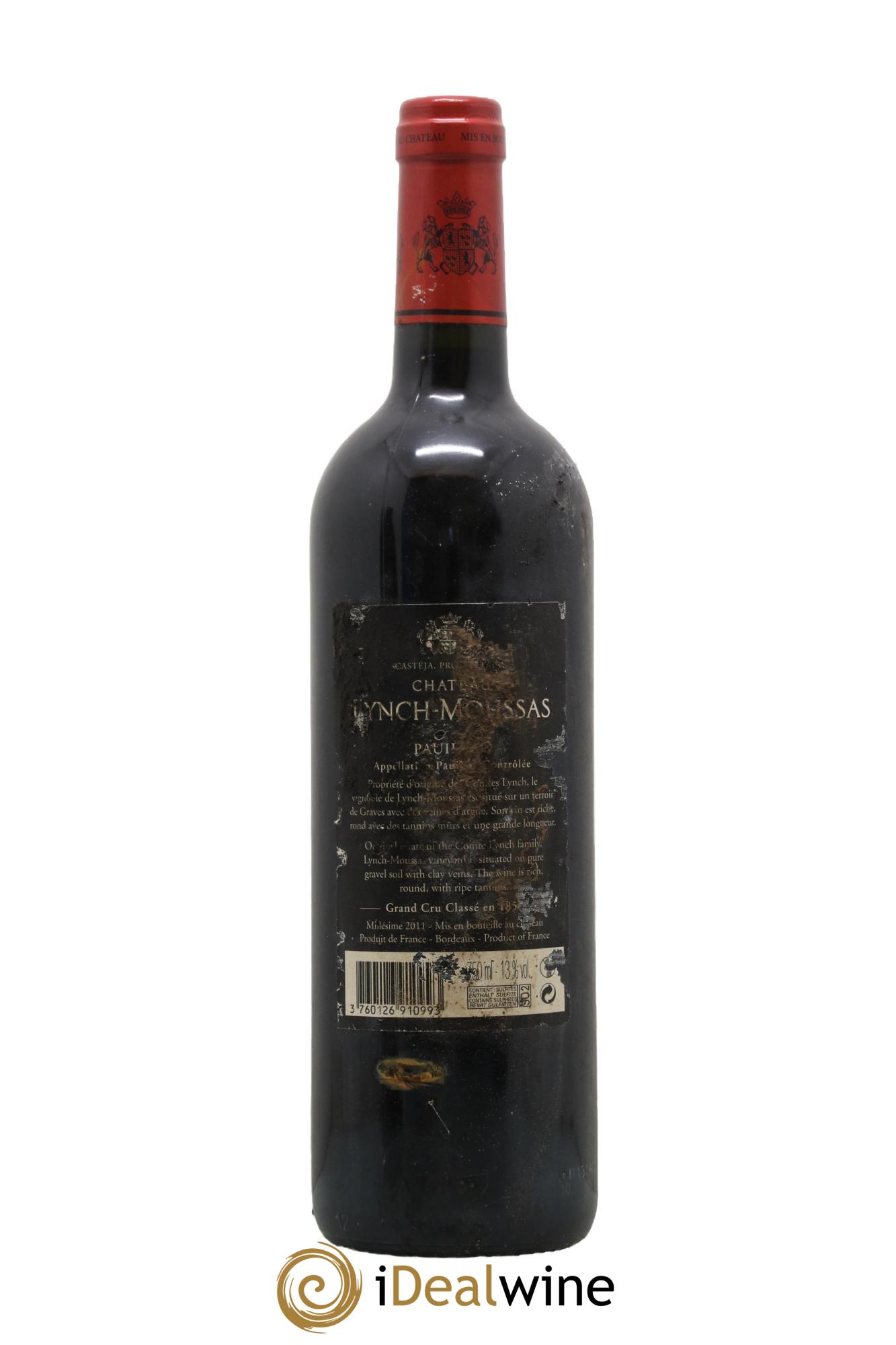 Château Lynch Moussas 5ème Grand Cru Classé 2011 - Lot de 1 bouteille - 1