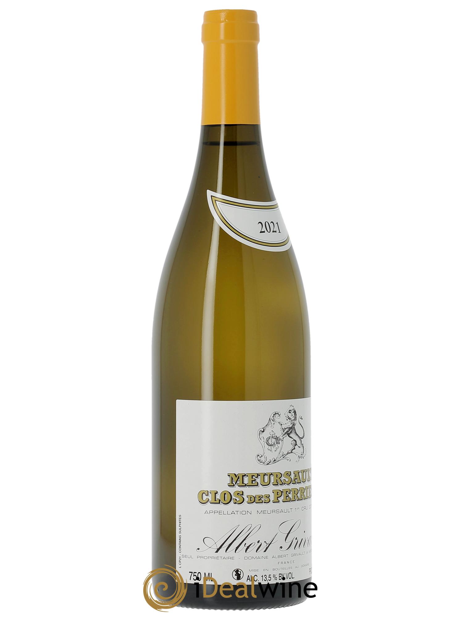 Meursault 1er Cru Clos des Perrières Albert Grivault   2021 - Lotto di 1 bottiglia - 1