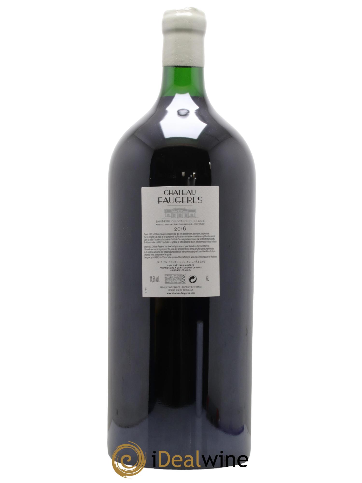 Château Faugères Grand Cru Classé 2016 - Posten von 1 Methusalem - 1