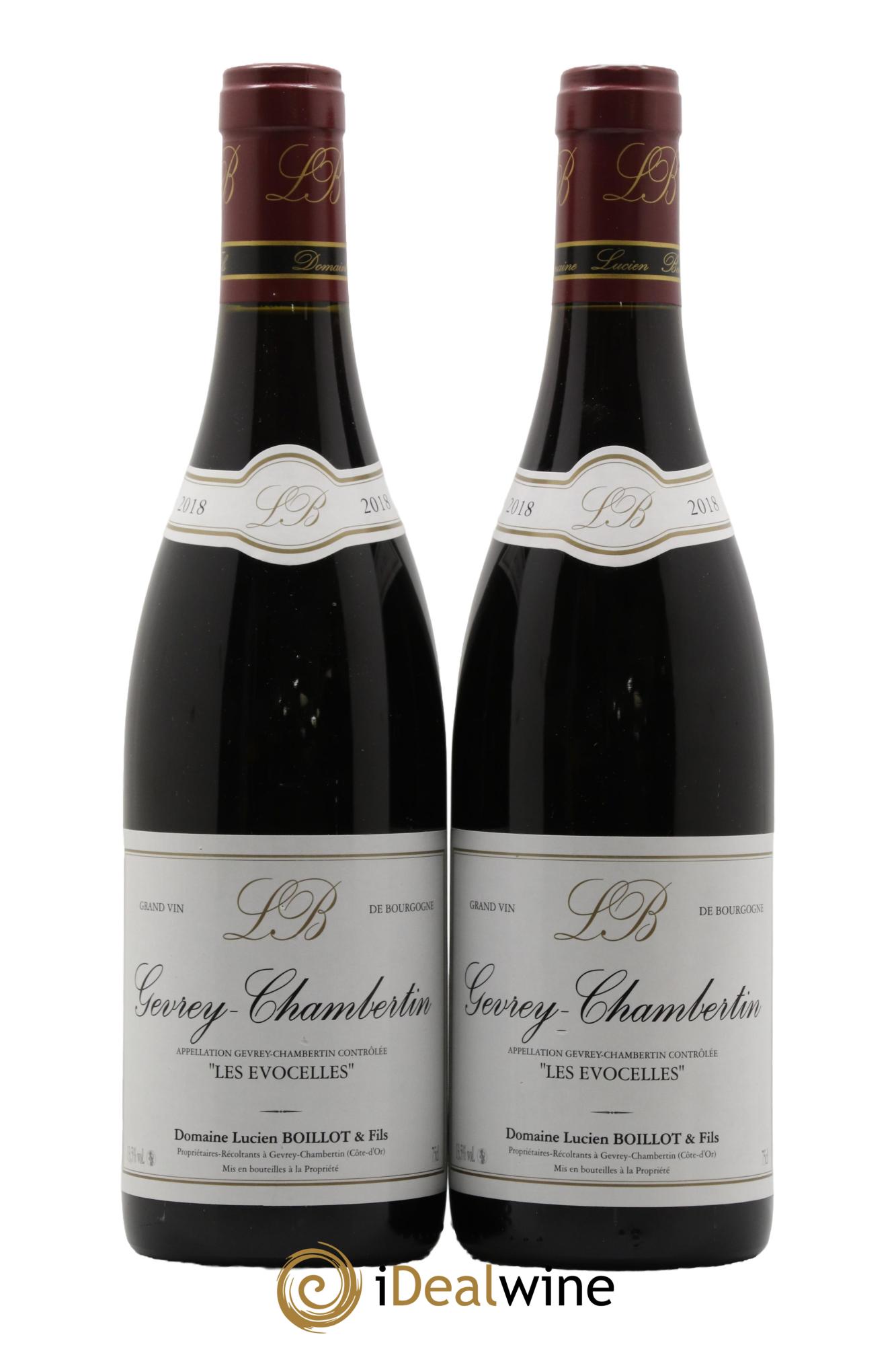 Gevrey-Chambertin Les Evocelles Lucien Boillot & Fils (Domaine) 2018 - Lot de 2 bouteilles - 0