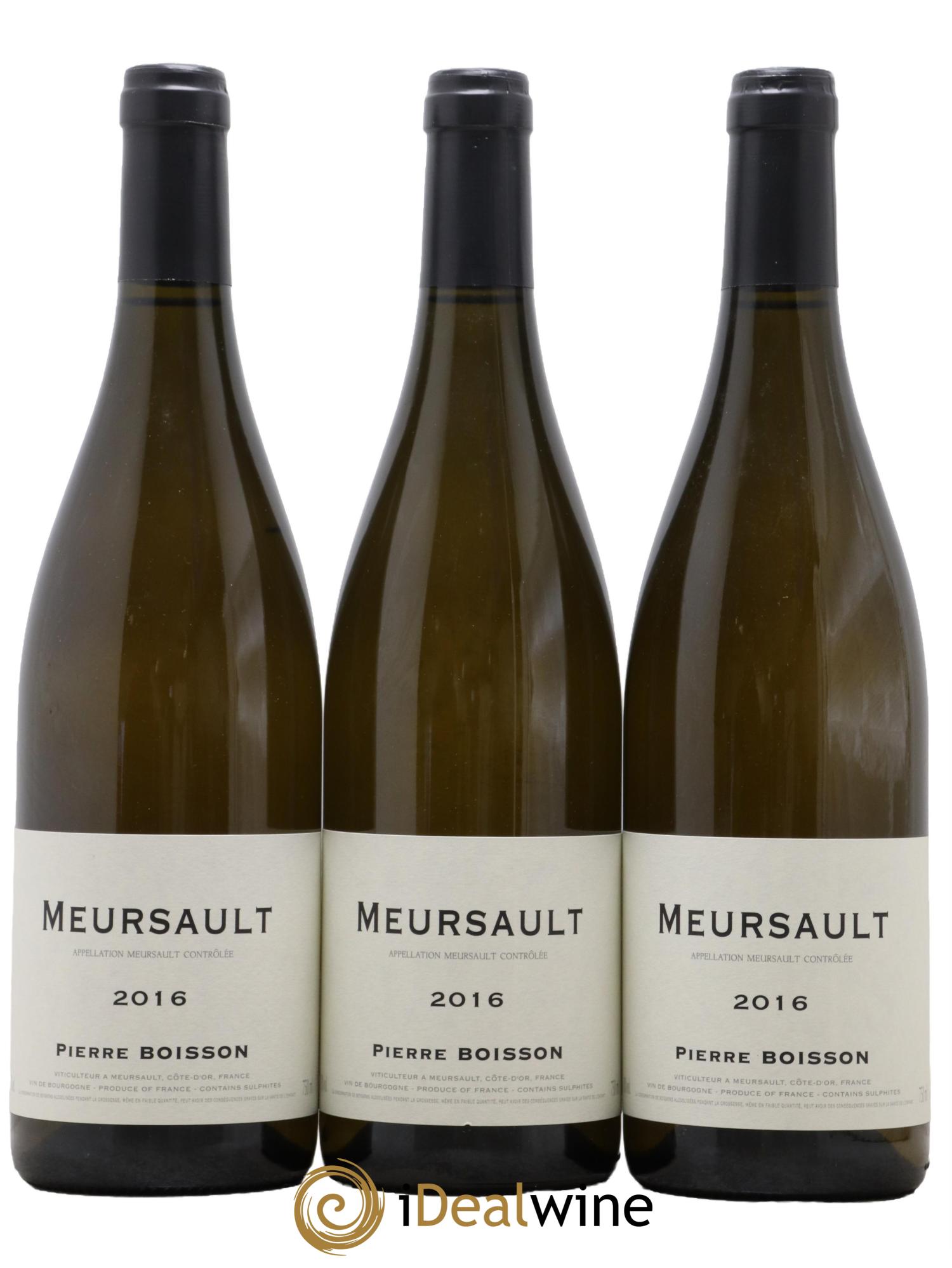 Meursault Pierre Boisson (Domaine) 2016 - Lot de 3 bouteilles - 0