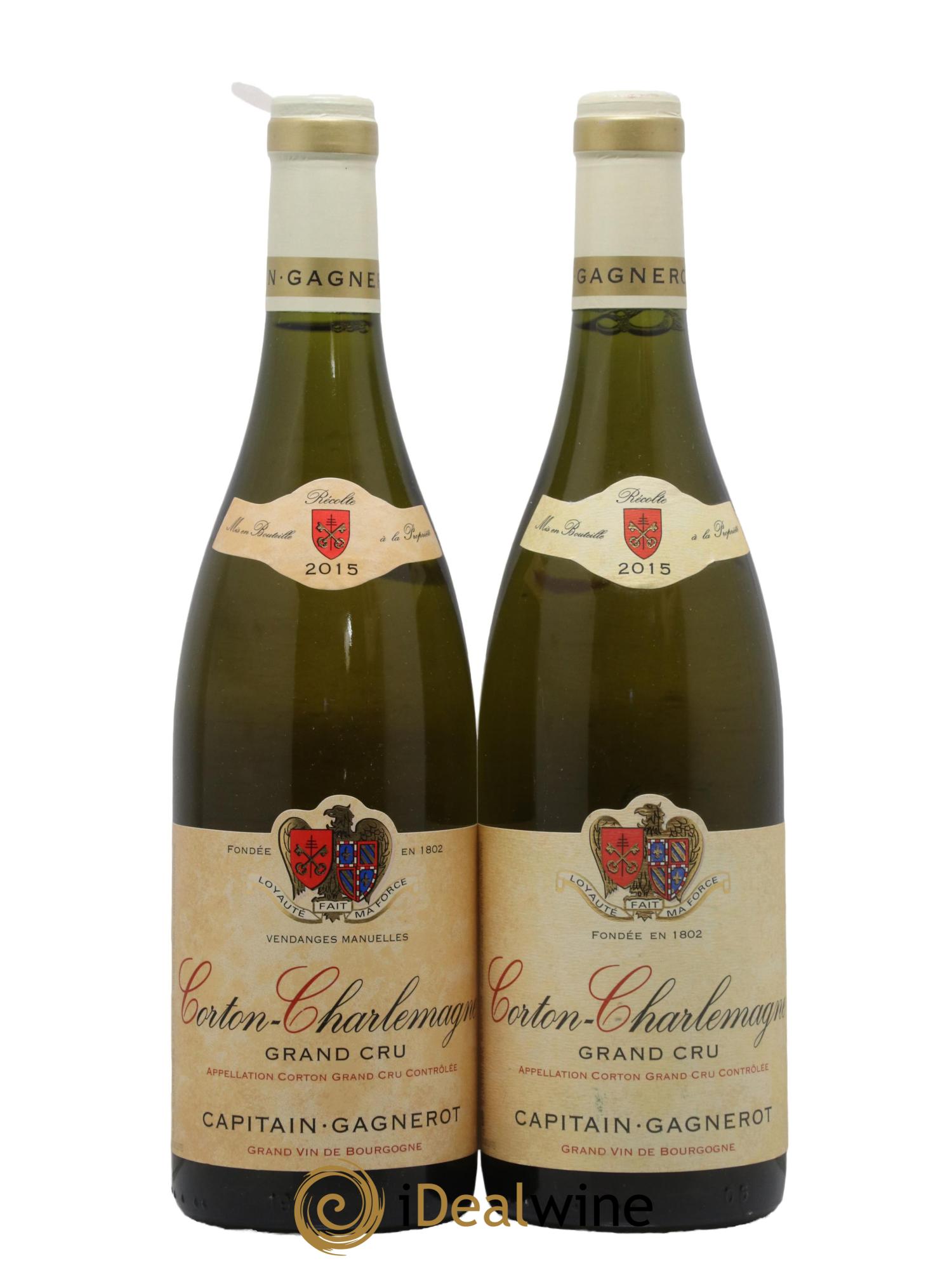 Corton-Charlemagne Grand Cru Capitain-Gagnerot 2015 - Lot of 2 bottles - 0