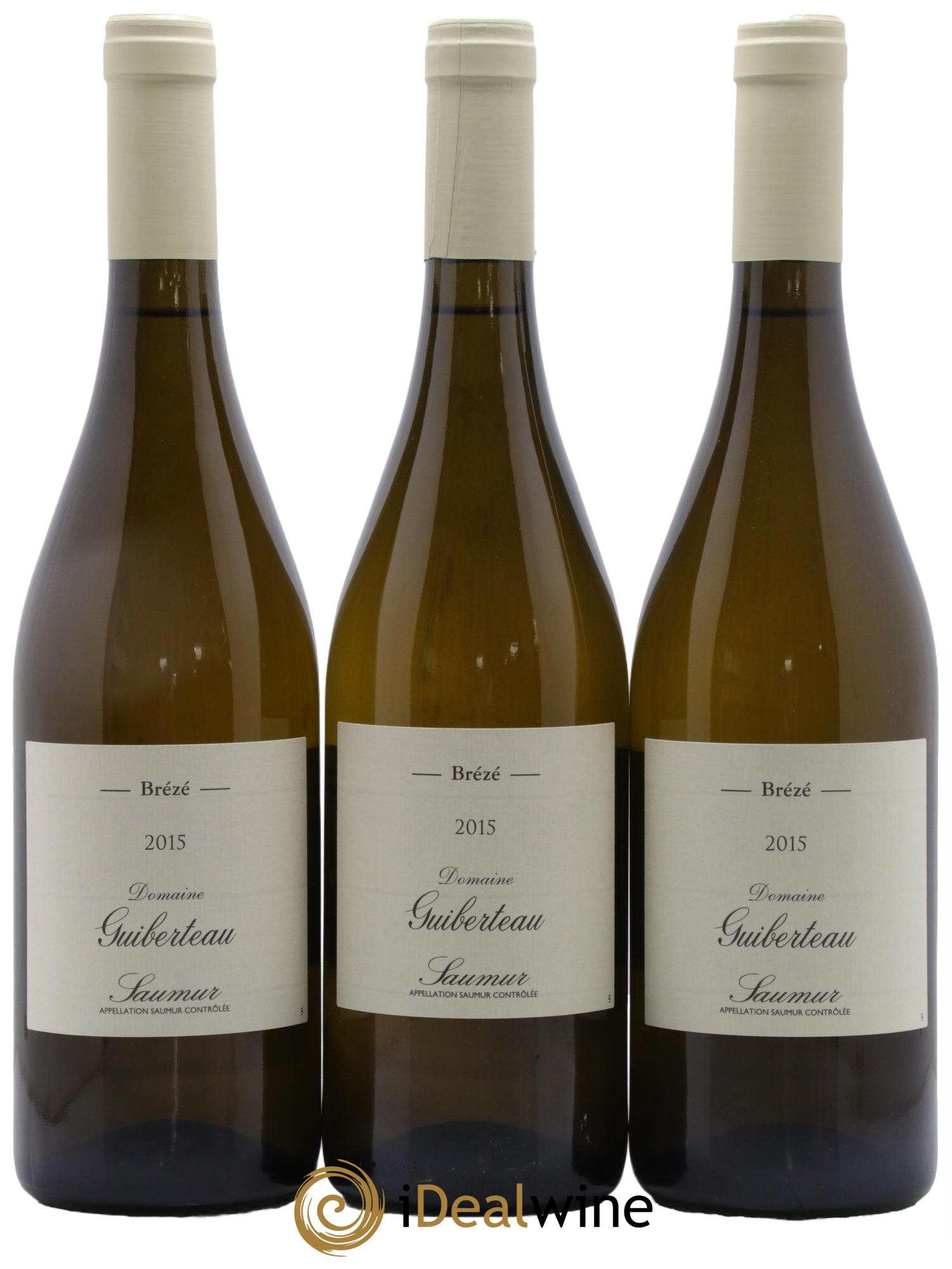 Saumur Brézé Domaine Guiberteau 2015 - Lot de 3 bouteilles - 0