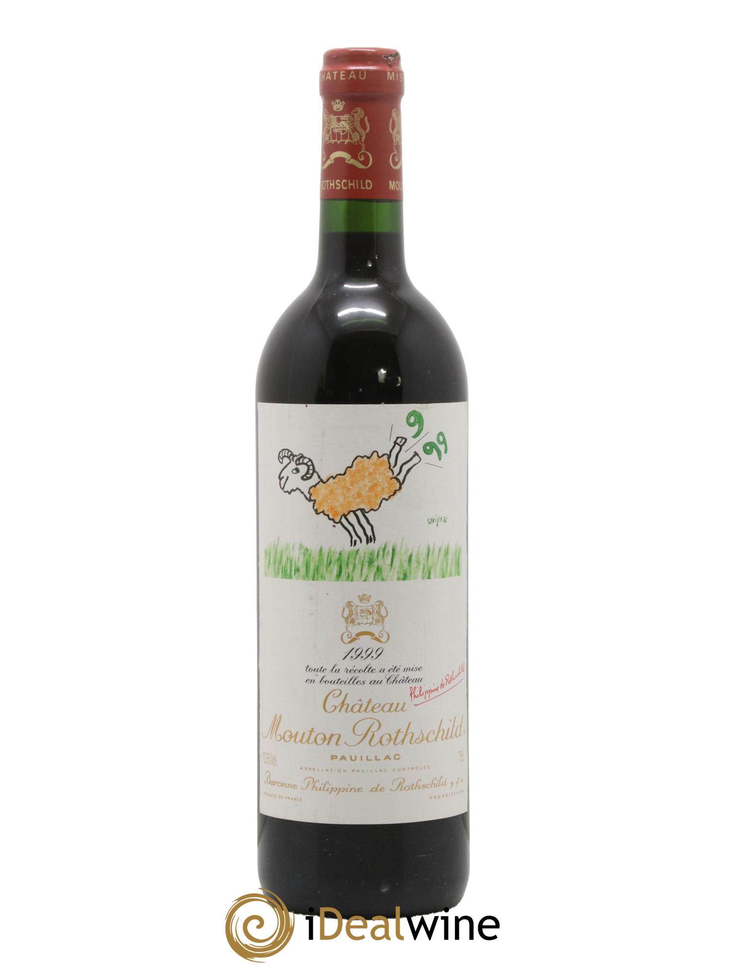 Château Mouton Rothschild 1er Grand Cru Classé 1999 - Posten von 1 Flasche - 0