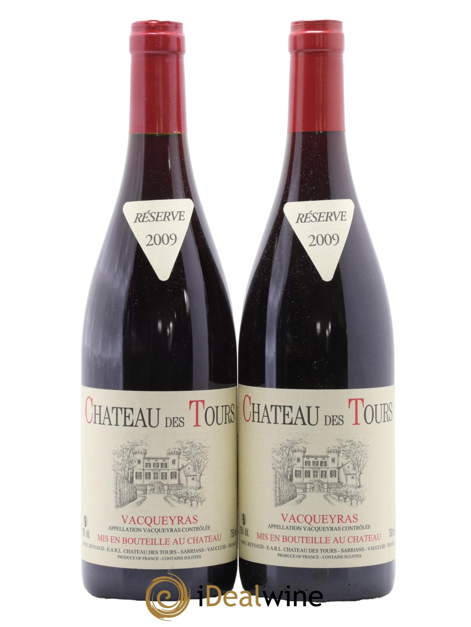 Vacqueyras Château des Tours Emmanuel Reynaud 2009 - Lotto di 2 bottiglie - 0