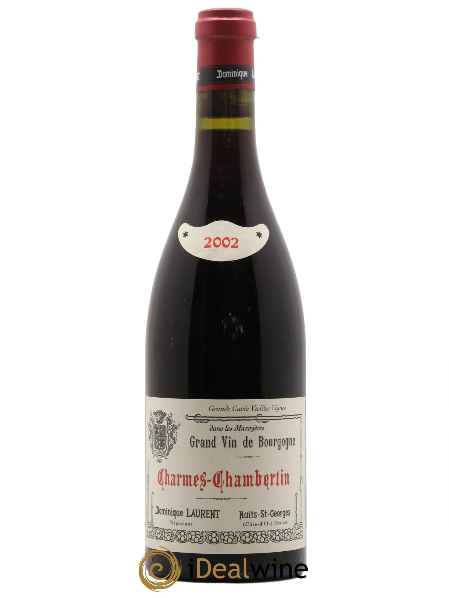 Charmes-Chambertin Grand Cru Vieilles Vignes Dominique Laurent 2002 - Posten von 1 Flasche - 0