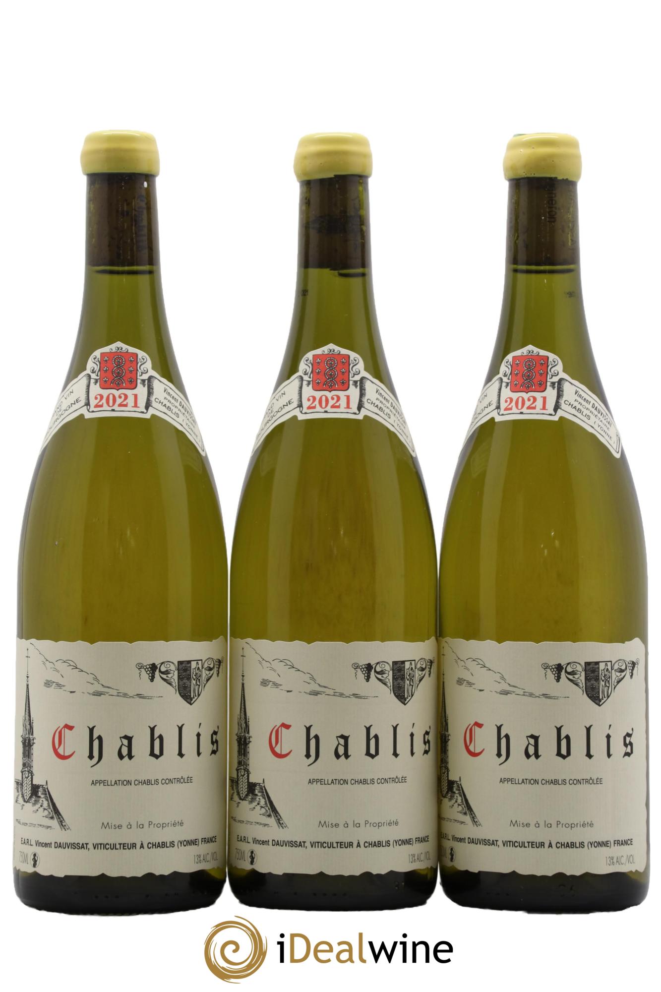 Chablis Vincent Dauvissat (Domaine) 2021 - Lot de 3 bouteilles - 0