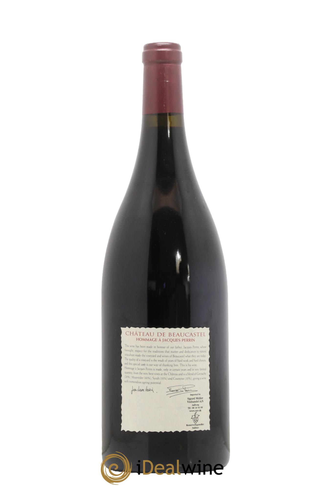 Châteauneuf-du-Pape Château de Château de Beaucastel Hommage à Jacques Perrin Famille Perrin 2005 - Lot de 1 magnum - 2