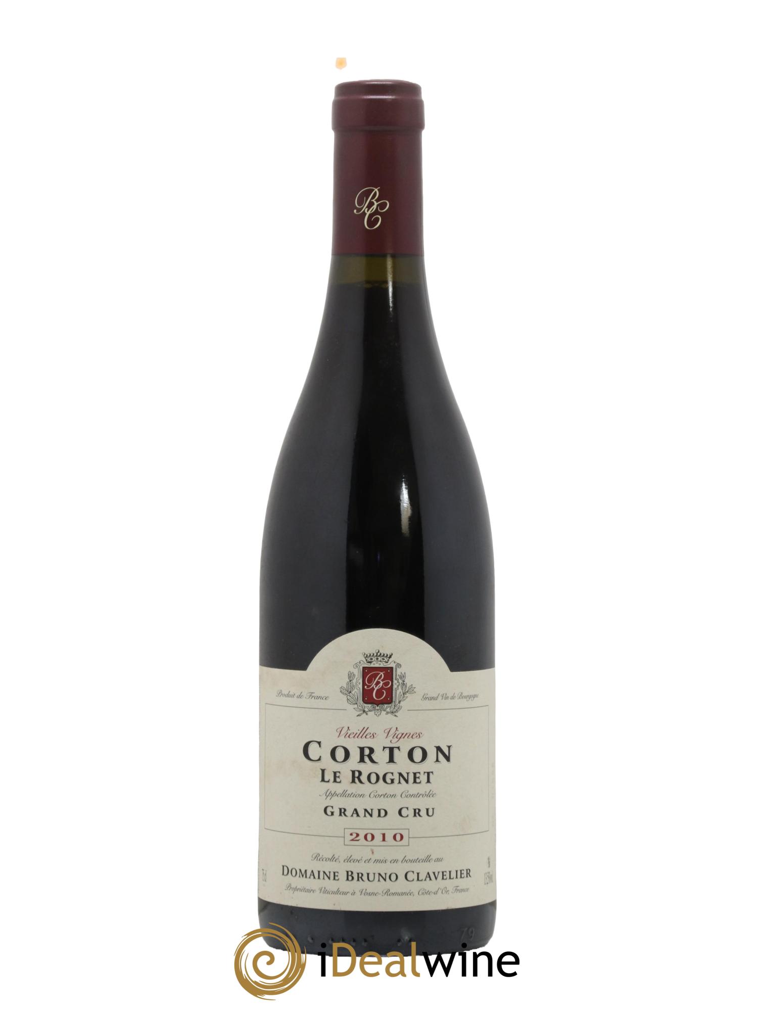 Corton Grand Cru Le Rognet Vieilles Vignes Bruno Clavelier 2010 - Lot of 1 bottle - 0