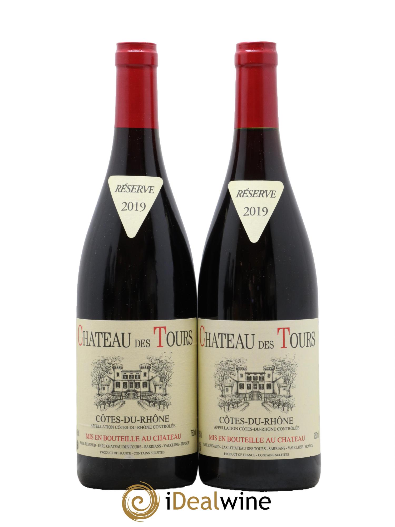 Côtes du Rhône Château des Tours Emmanuel Reynaud 2019 - Lot de 2 bouteilles - 0