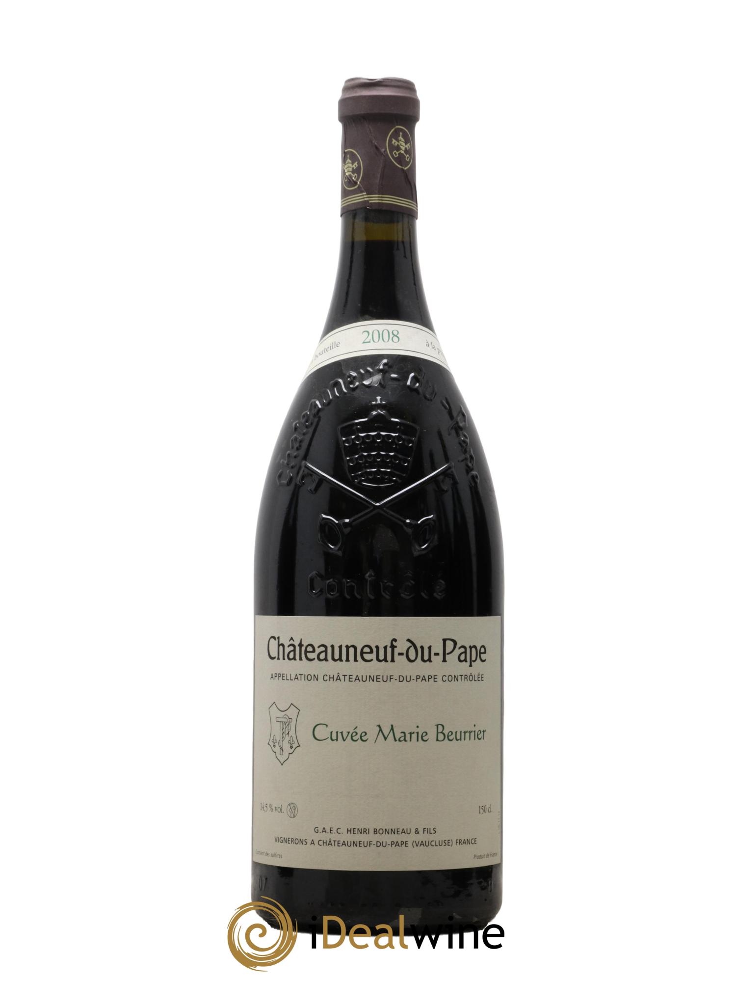 Châteauneuf-du-Pape Marie Beurrier Henri Bonneau & Fils 2008 - Posten von 1 Magnum - 0