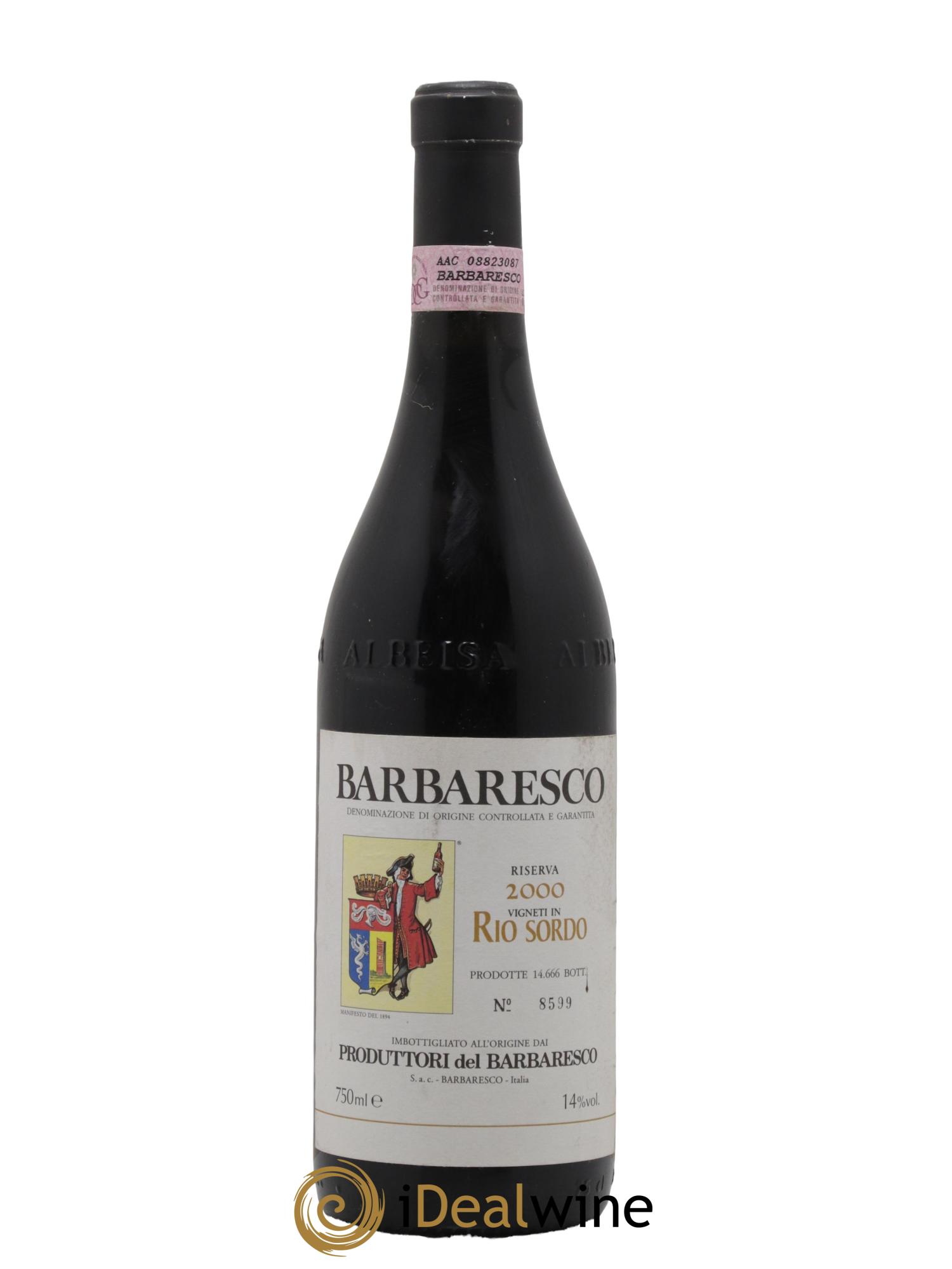 Barbaresco DOCG Rio Sordo Riserva Produttori del Barbaresco 2000 - Posten von 1 Flasche - 0