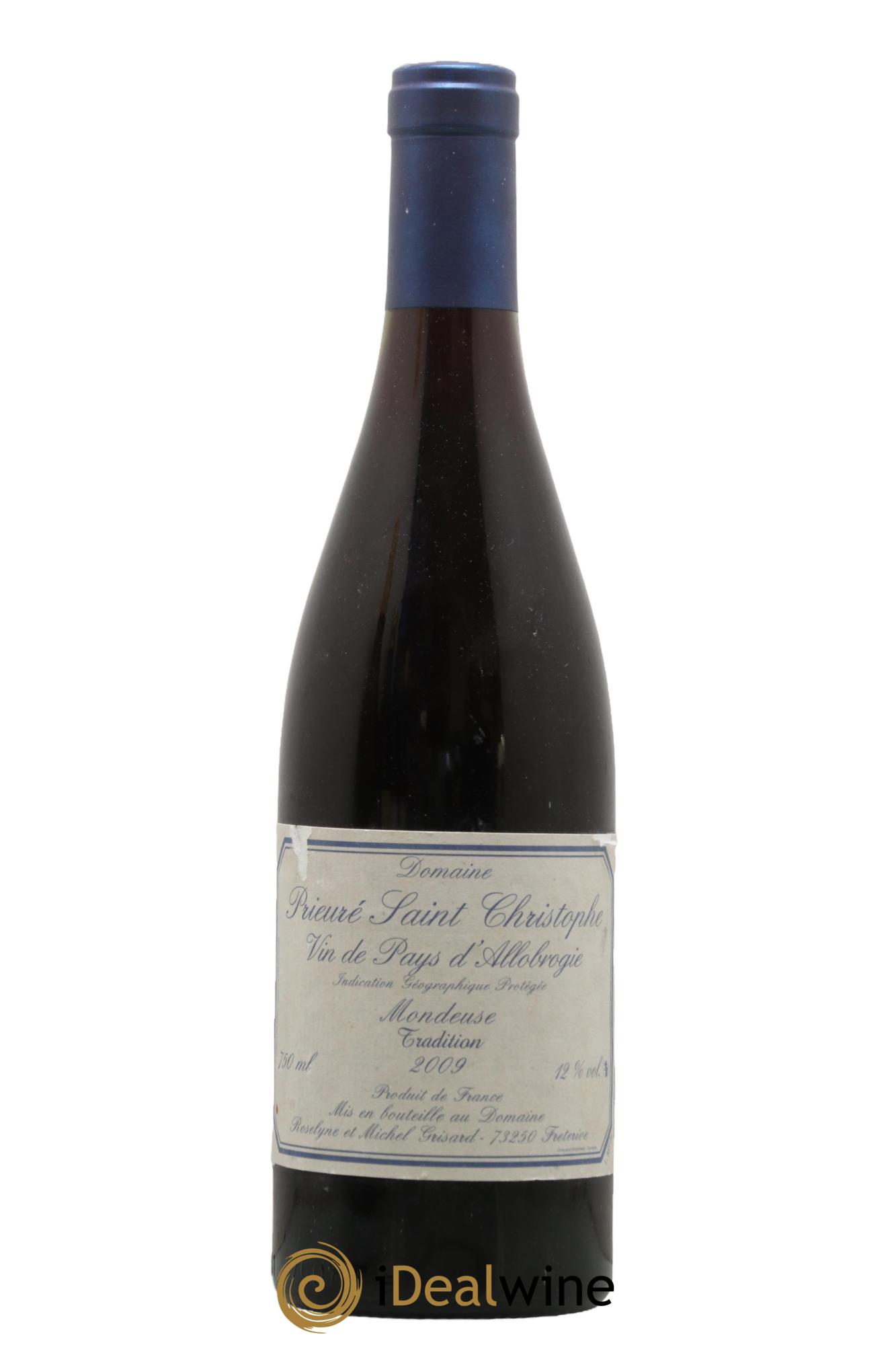 Vin de Savoie Mondeuse Tradition Prieuré Saint Christophe (Domaine)  2009 - Lot de 1 bouteille - 0