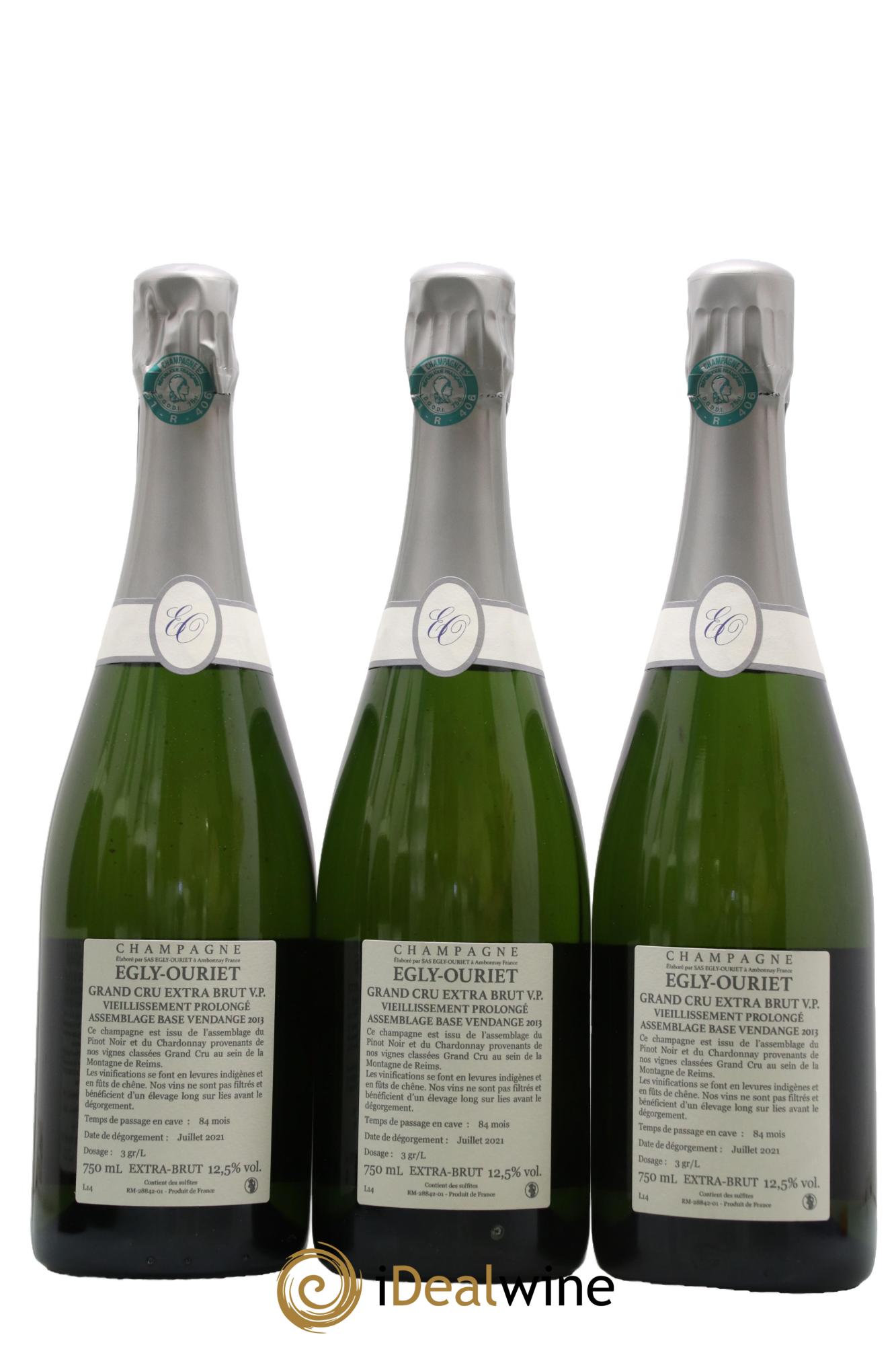 Extra Brut VP Egly-Ouriet - Lot of 3 bottles - 1