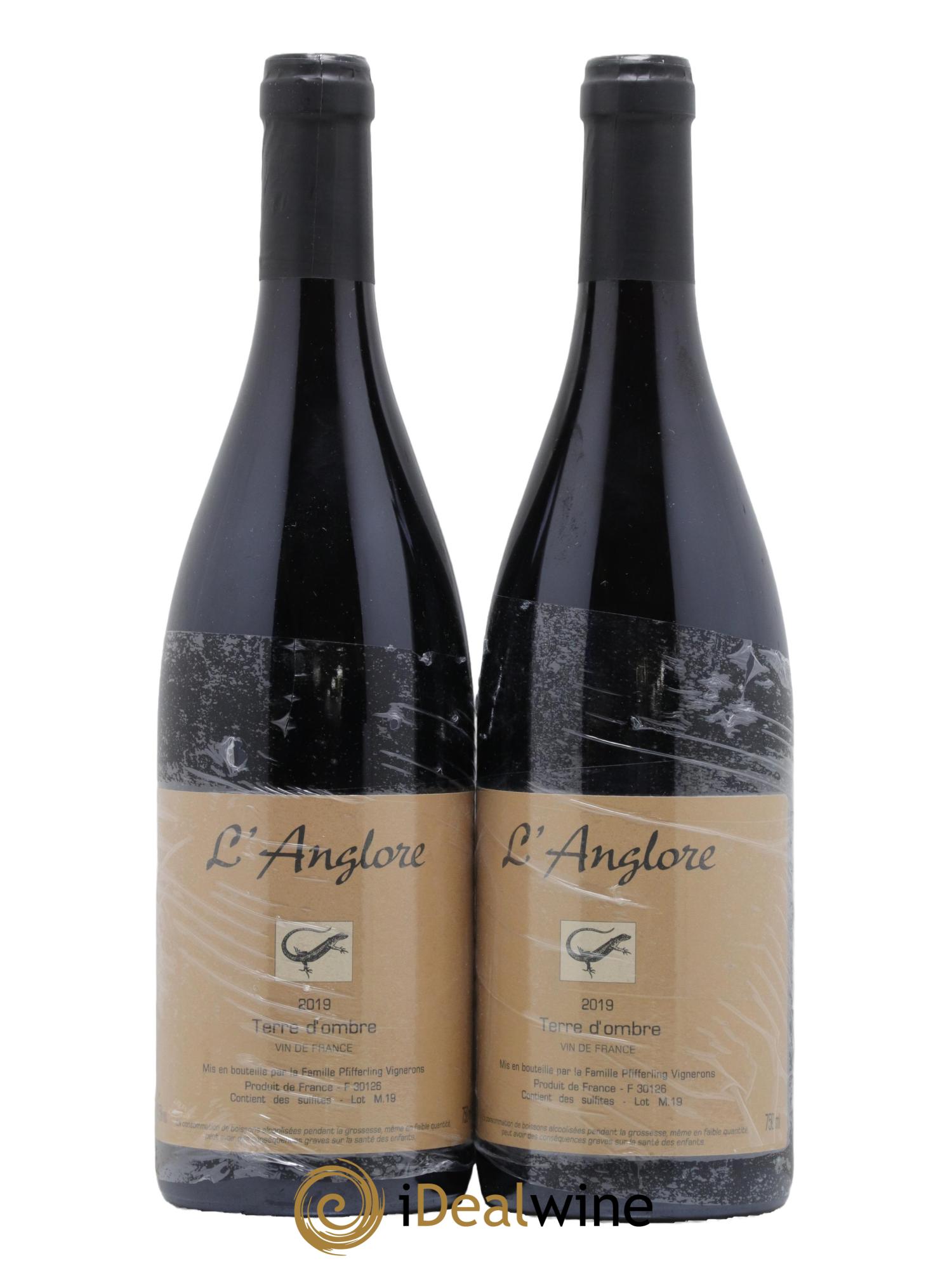 Vin de France Terre d'Ombre L'Anglore  2019 - Lot de 2 bouteilles - 0