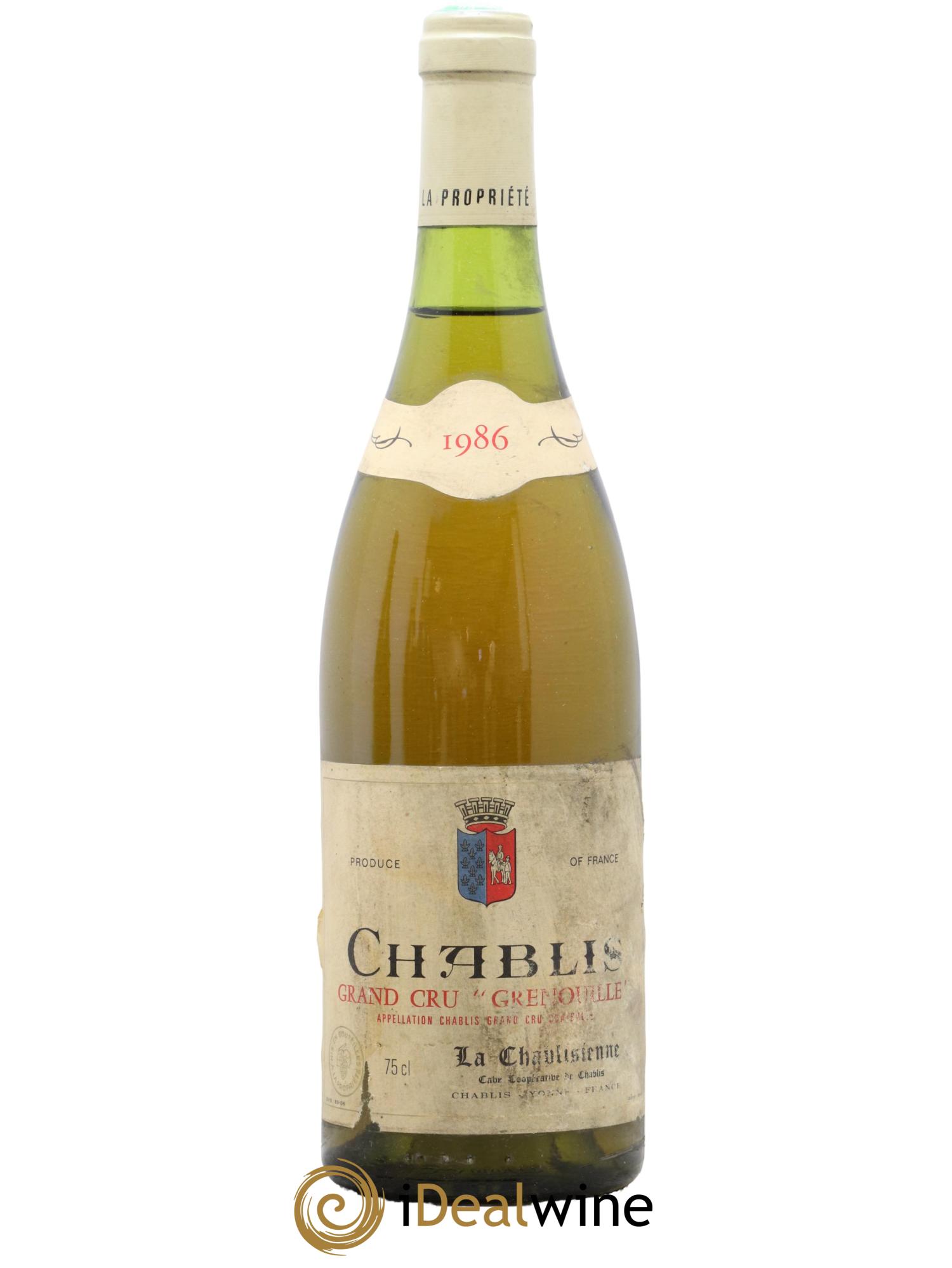 Chablis Grand Cru Grenouilles Château Grenouille - La Chablisienne 1986 - Posten von 1 Flasche - 0