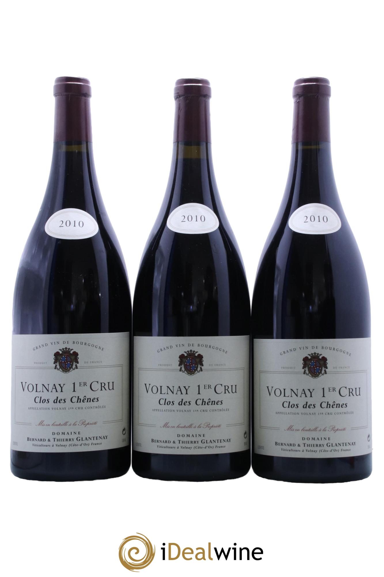 Volnay 1er Cru Clos des Chênes Bernard et Thierry Glantenay (Domaine)  2010 - Lotto di 3 magnum - 0