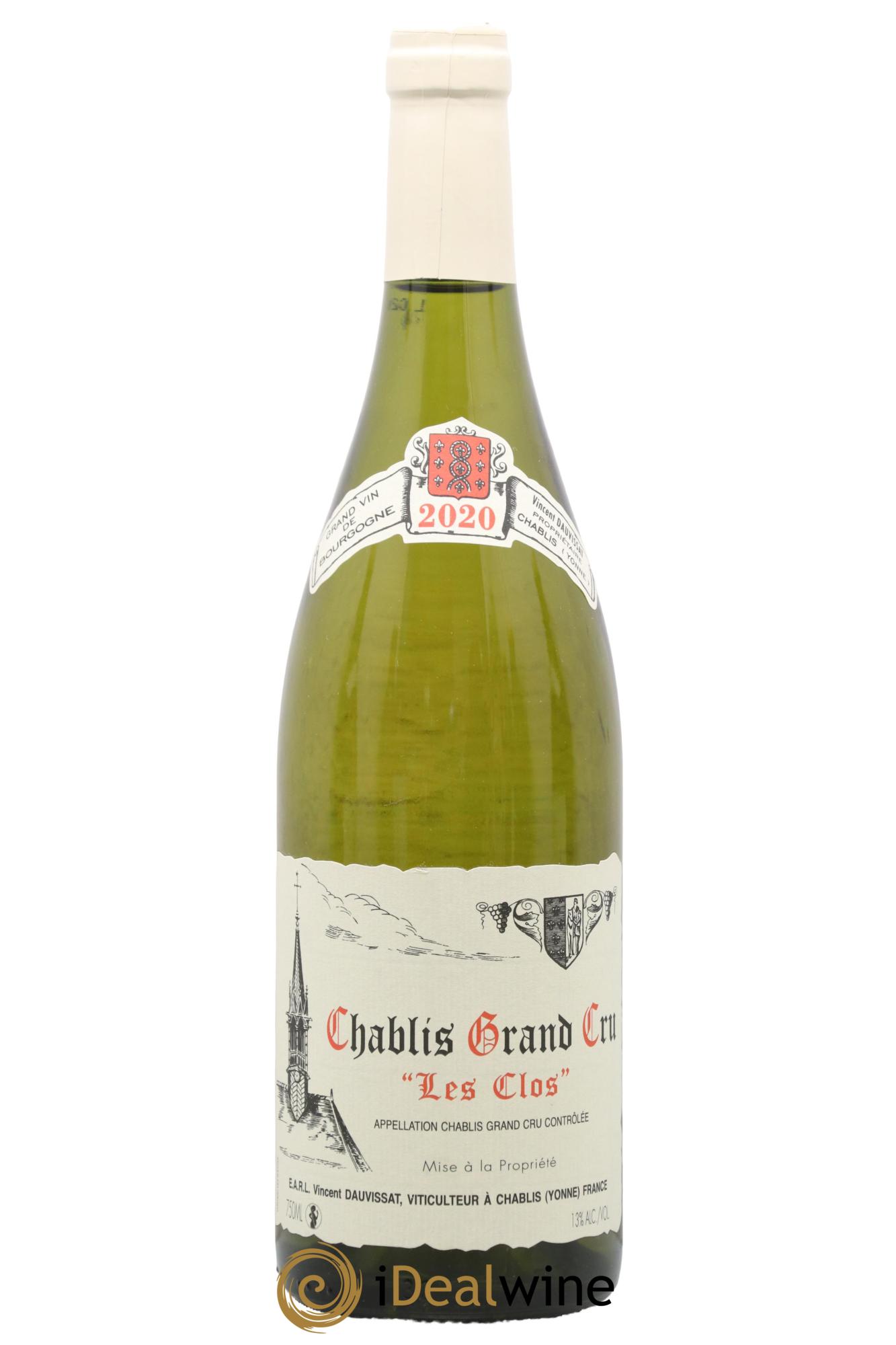 Chablis Grand Cru Les Clos Vincent Dauvissat (Domaine) 2020 - Lot de 1 bouteille - 0