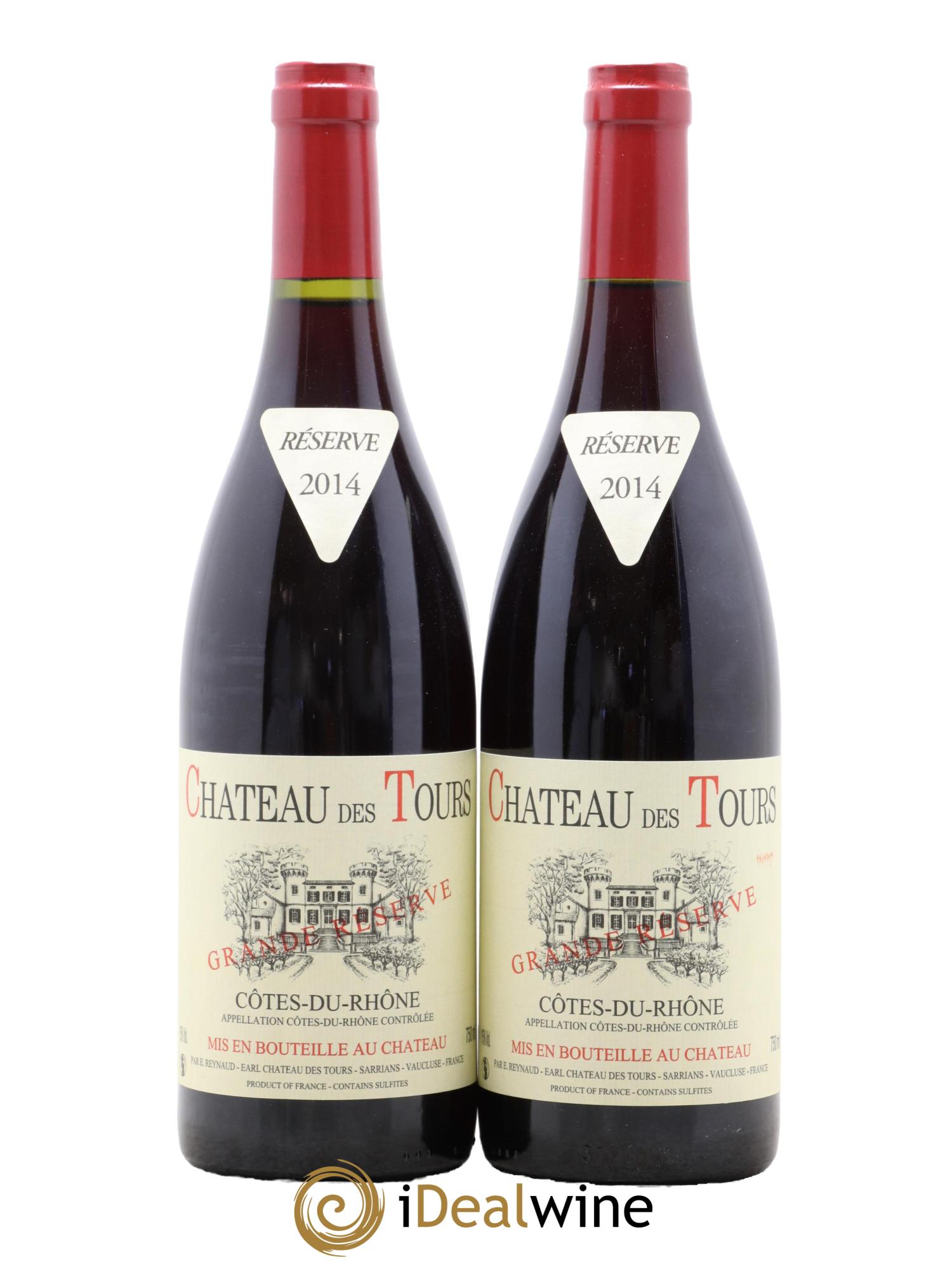 Côtes du Rhône Château des Tours Grande Réserve Emmanuel Reynaud 2014 - Lotto di 2 bottiglie - 0