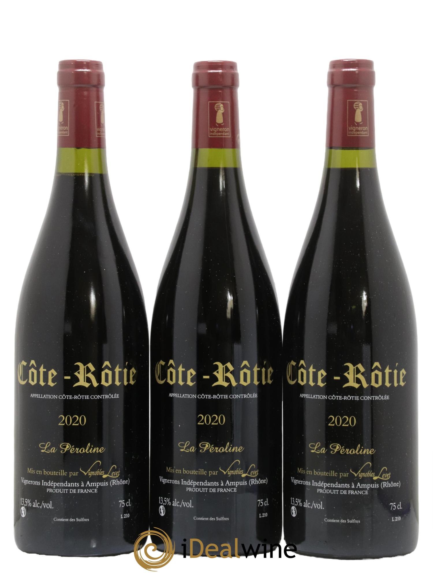 Côte-Rôtie La Péroline Vignobles Levet 2020 - Lot de 3 bouteilles - 0