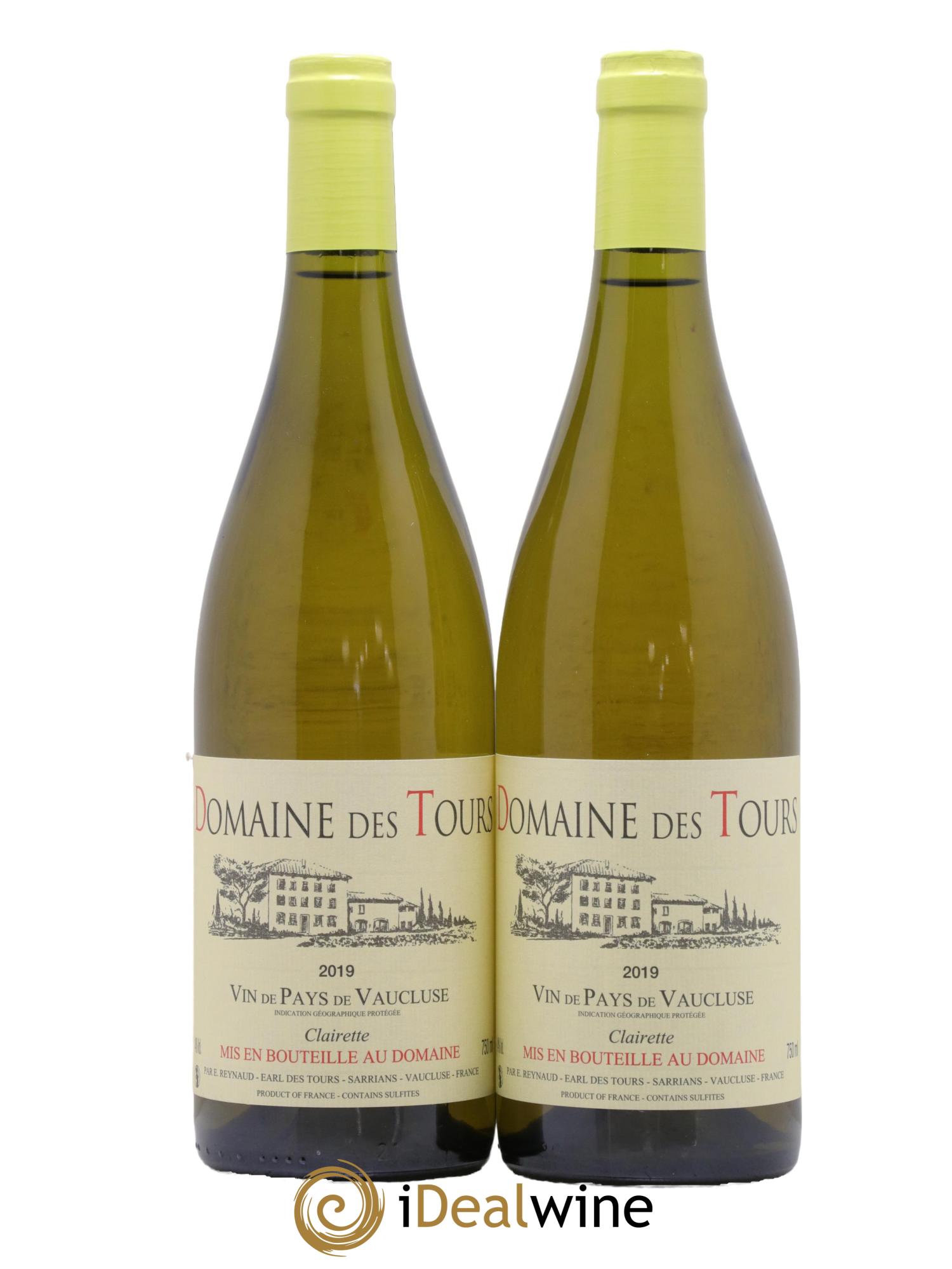 IGP Vaucluse (Vin de Pays de Vaucluse) Domaine des Tours Emmanuel Reynaud 2019 - Lot of 2 bottles - 0