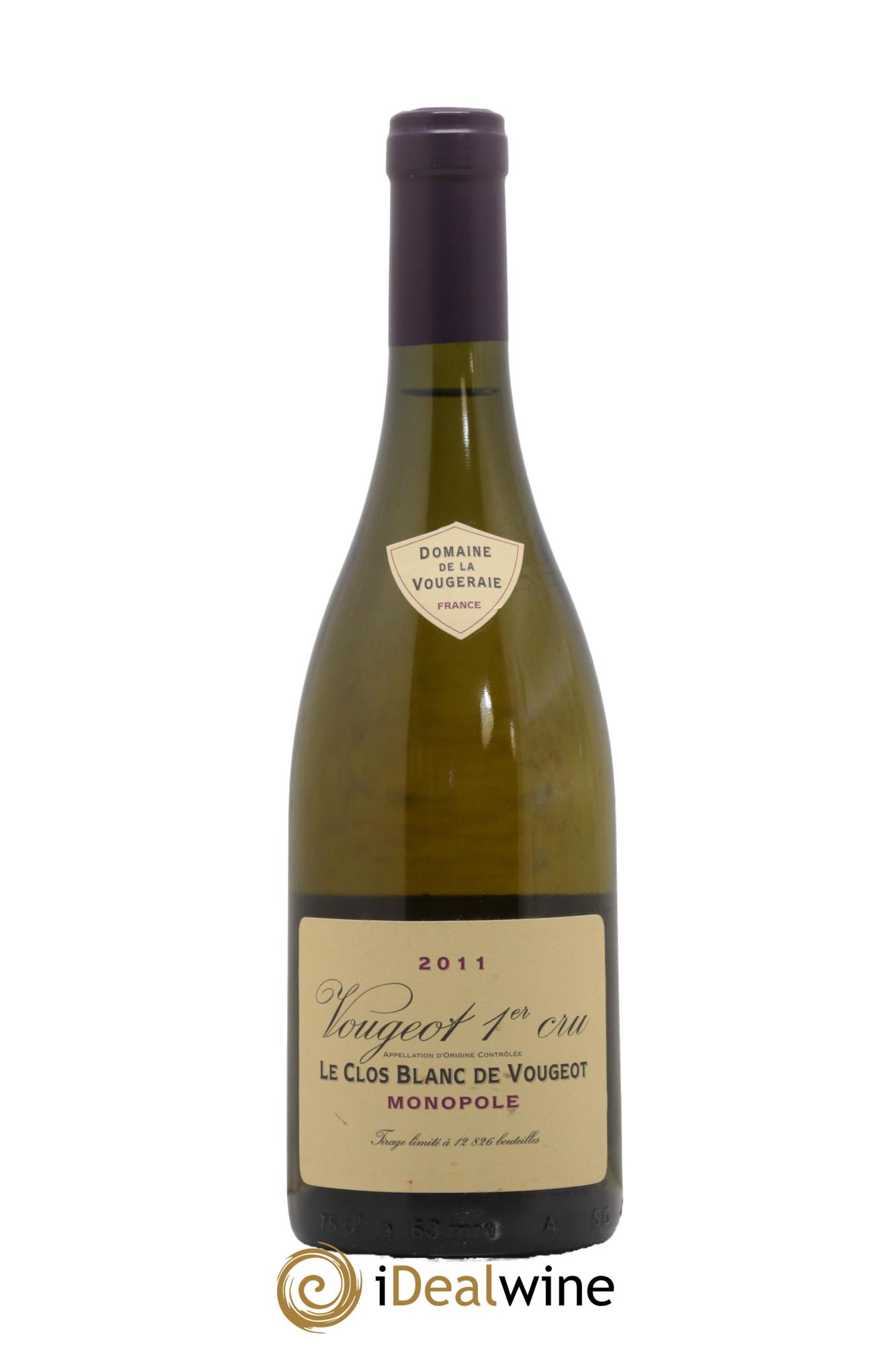 Vougeot 1er Cru Le Clos Blanc de Vougeot La Vougeraie 2011 - Lot of 1 bottle - 0