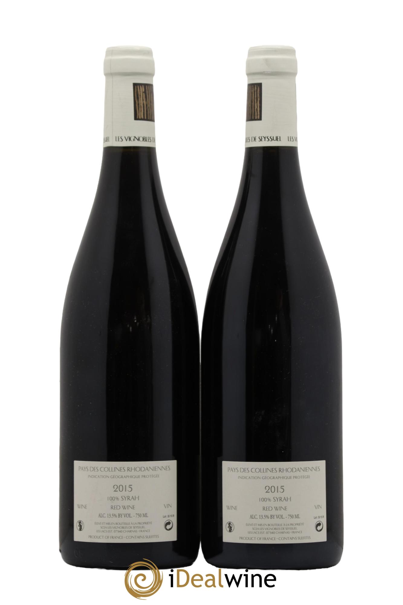 IGP Collines Rhodaniennes Sixtus Les Vignobles de Seyssuel - Louis Cheze (Domaine) 2015 - Posten von 2 Flaschen - 1