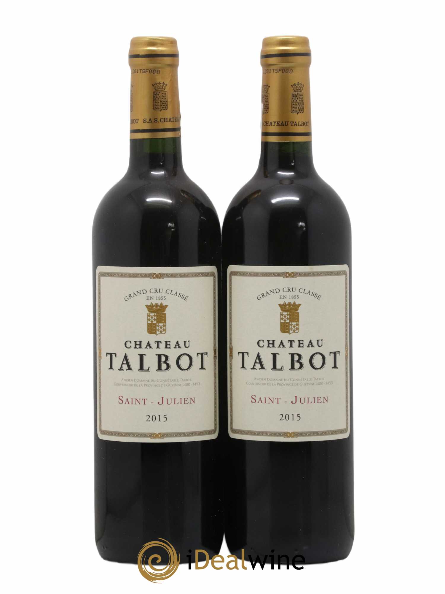 Château Talbot 4ème Grand Cru Classé 2015 - Posten von 2 Flaschen - 0