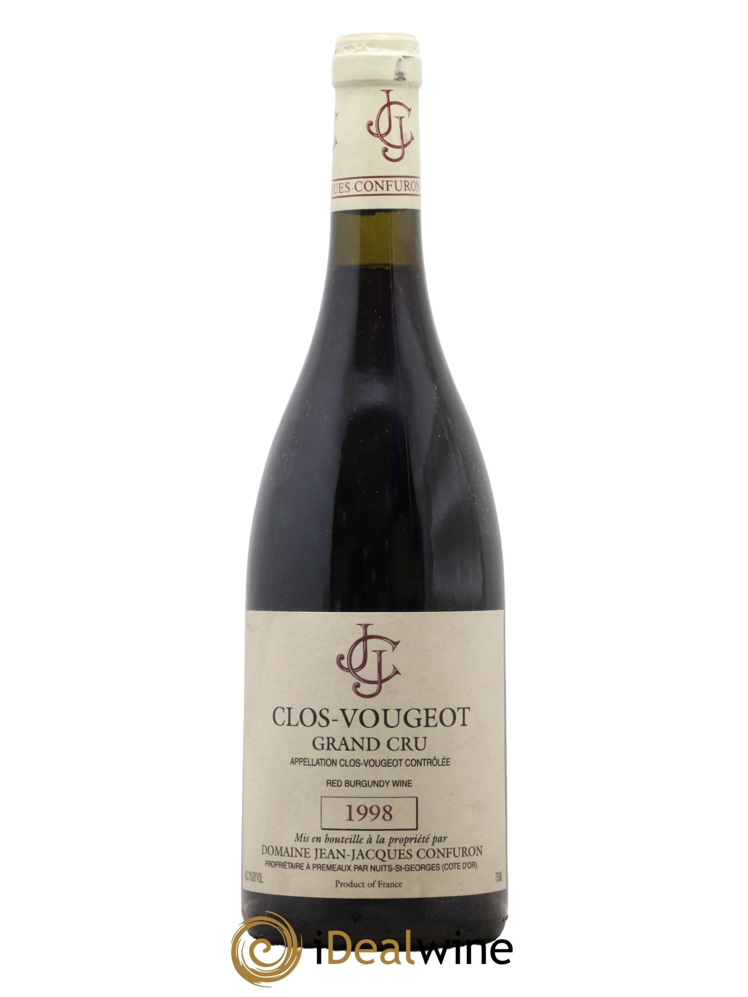 Clos de Vougeot Grand Cru Jean-Jacques Confuron 1998 - Lot of 1 bottle - 0