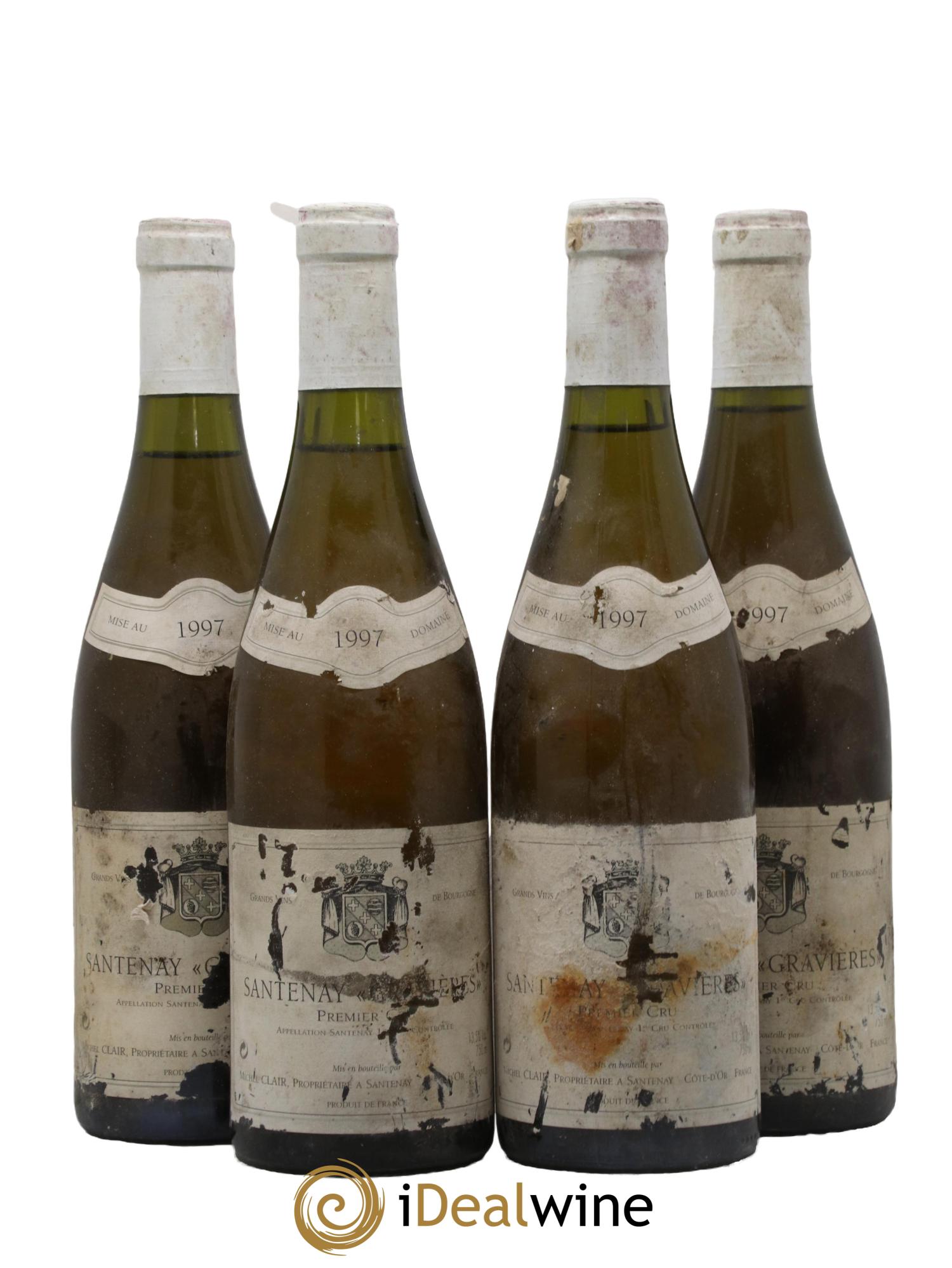 Santenay 1er Cru Les Gravières Domaine Michel Clair 1997 - Lot de 4 bouteilles - 0