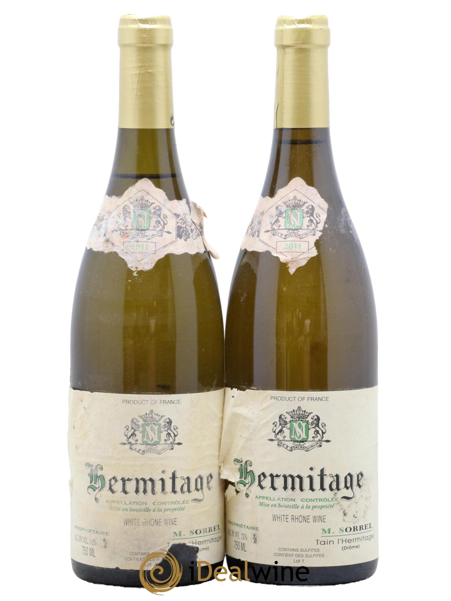 Hermitage Marc Sorrel  2011 - Lot of 2 bottles - 0