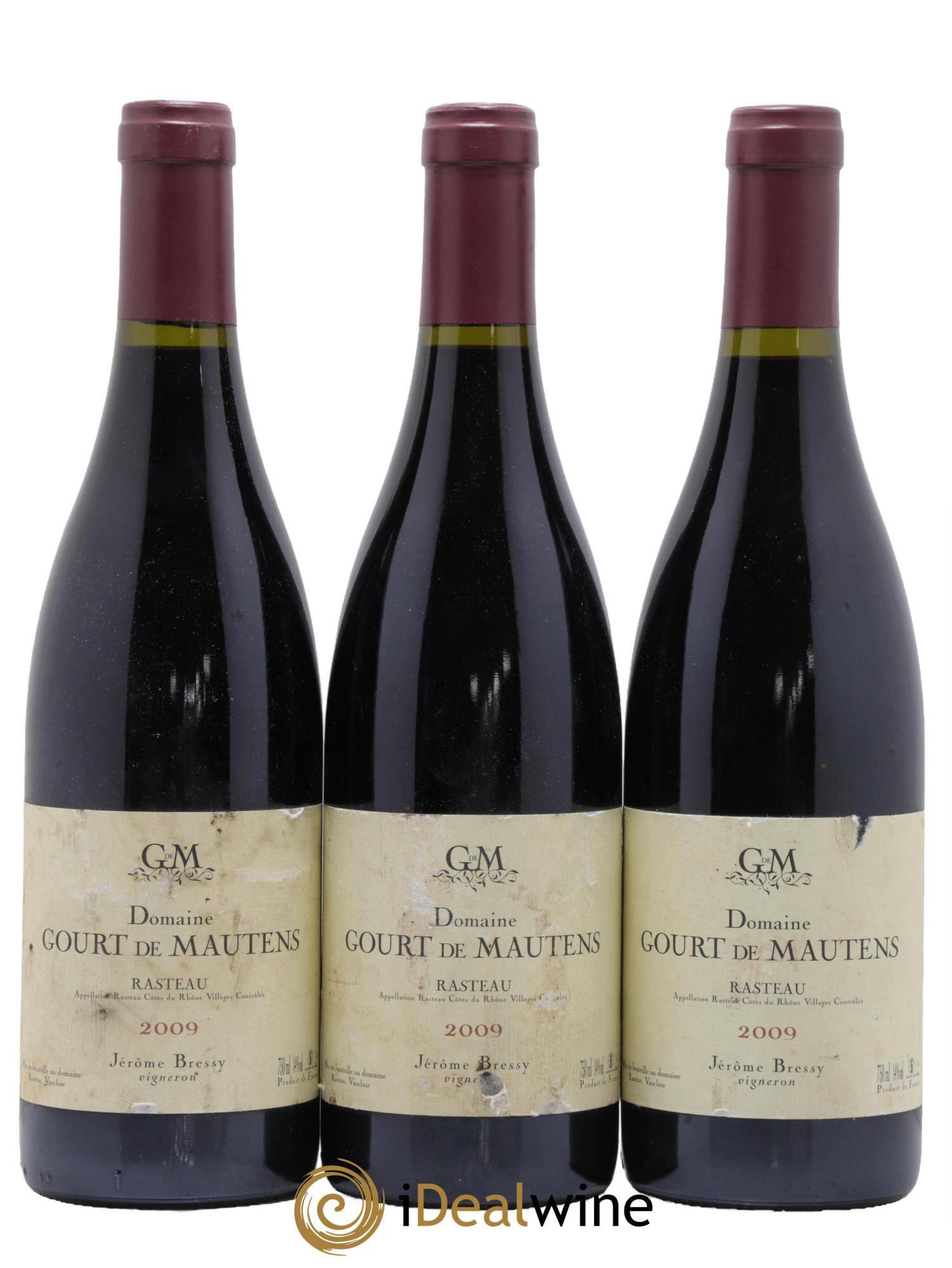 Rasteau Domaine Gourt de Mautens Jérôme Bressy 2009 - Lotto di 3 bottiglie - 0