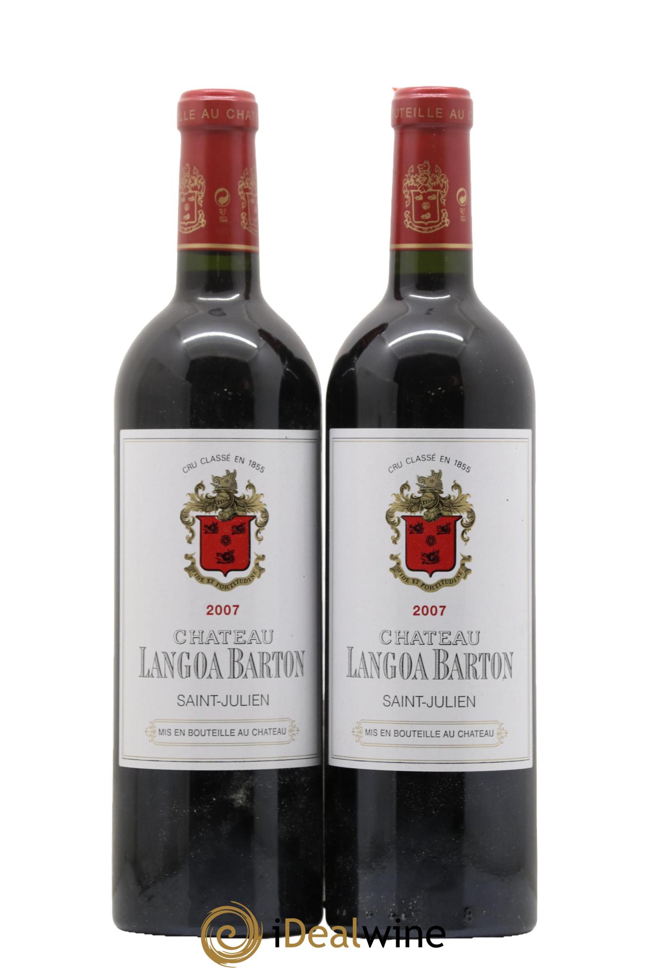 Château Langoa Barton 3ème Grand Cru Classé 2007 - Lot de 2 bouteilles - 0