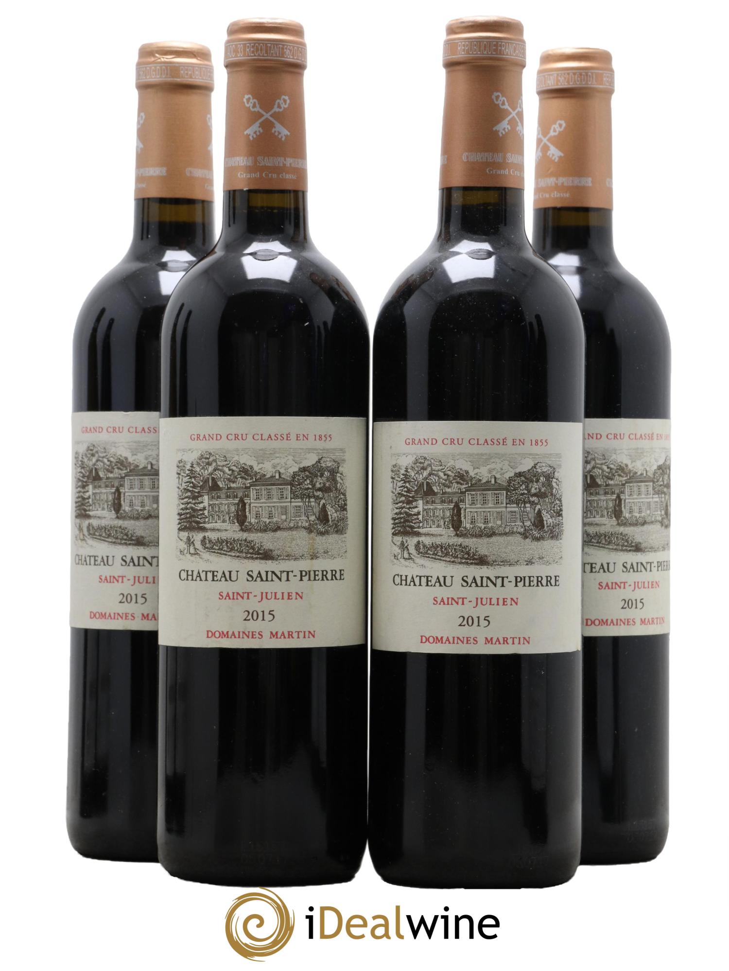 Château Saint-Pierre 4ème Grand Cru Classé  2015 - Lot of 4 bottles - 0