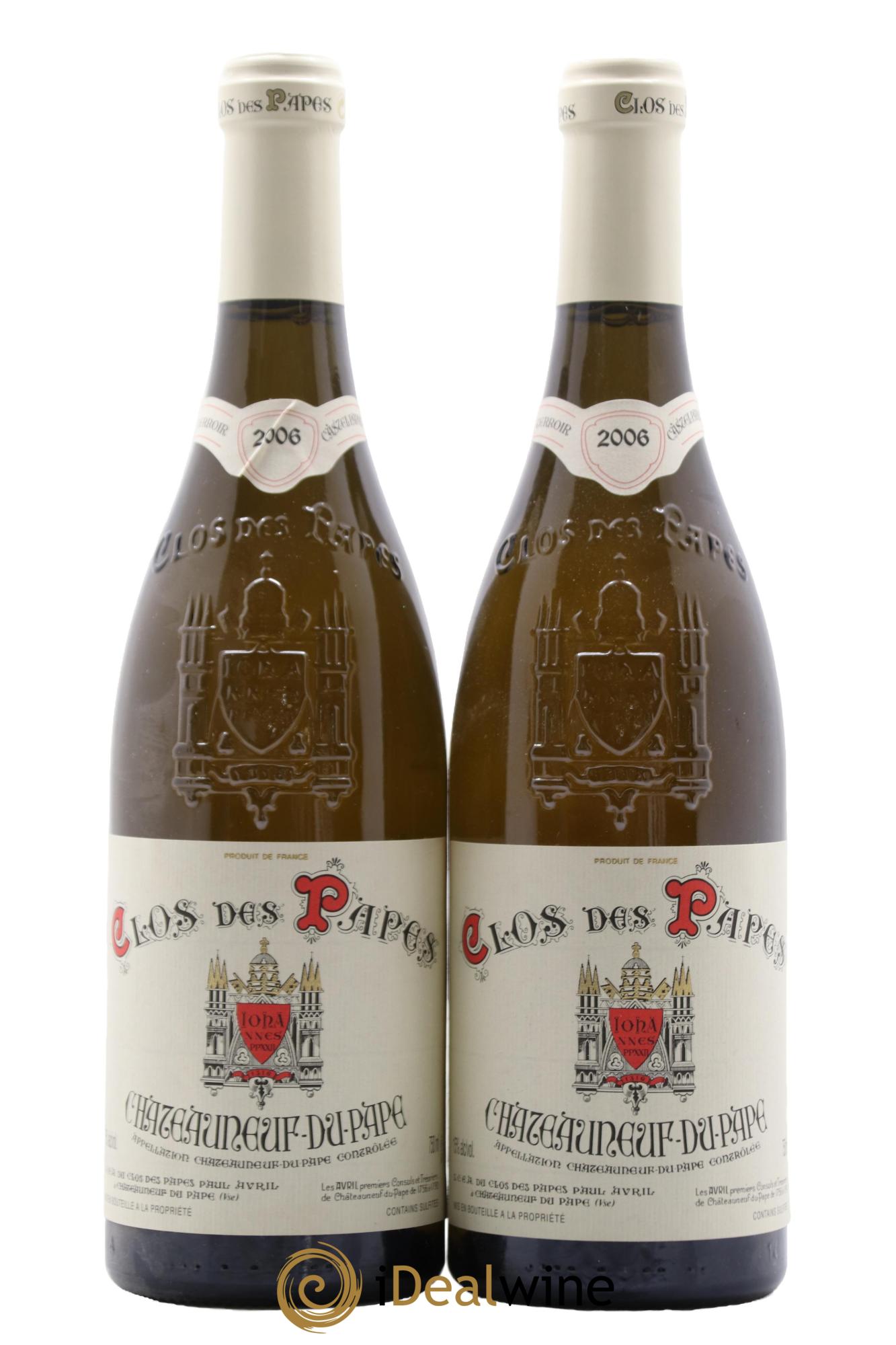 Châteauneuf-du-Pape Clos des Papes - Paul Avril 2006 - Lot de 2 bouteilles - 0