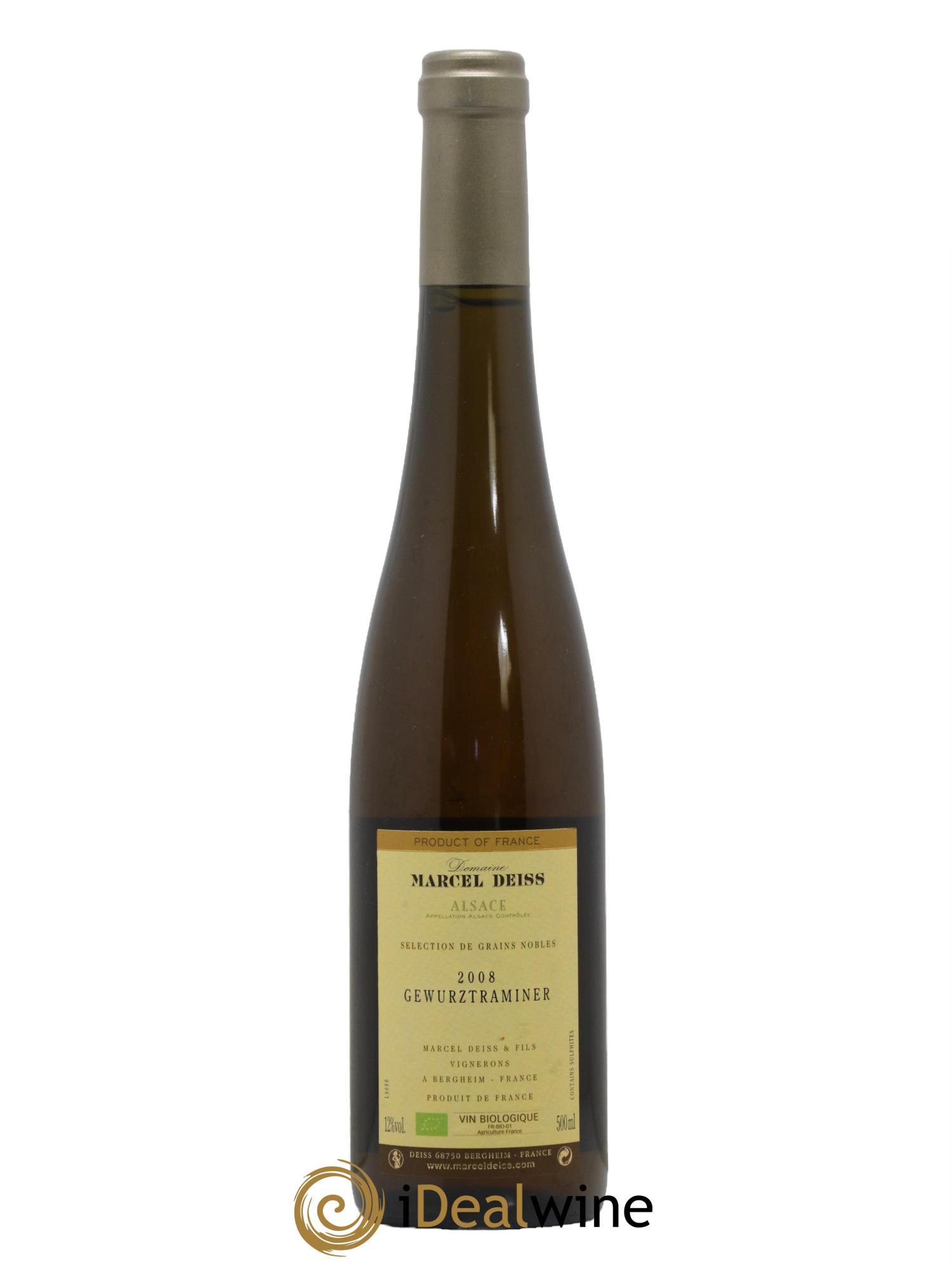 Alsace Gewurztraminer Sélection de Grains Nobles Marcel Deiss (Domaine) 2008 - Lot de 1 format 50cl - 1