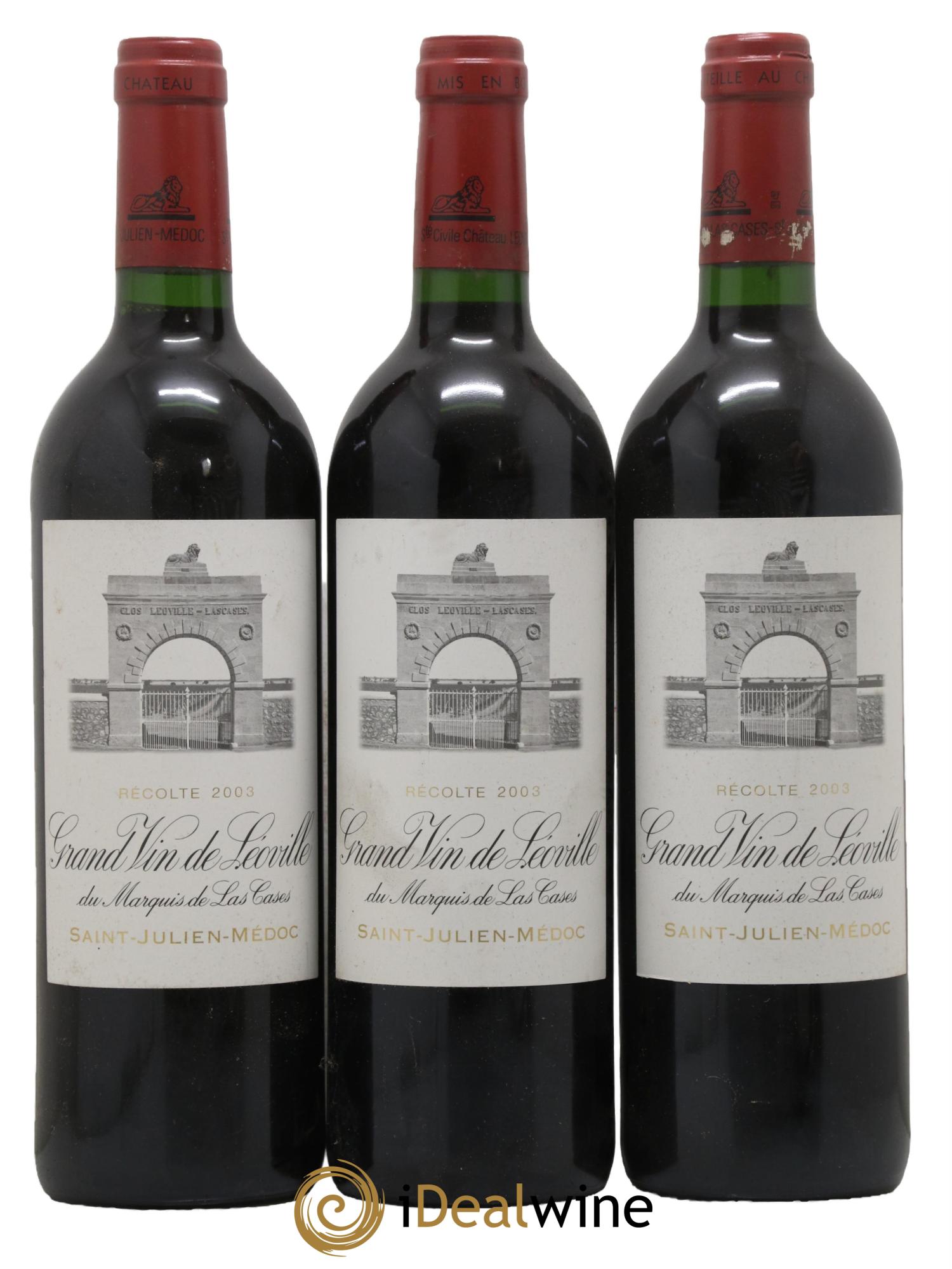 Château Léoville Las Cases 2ème Grand Cru Classé 2003 - Lot de 3 bouteilles - 0