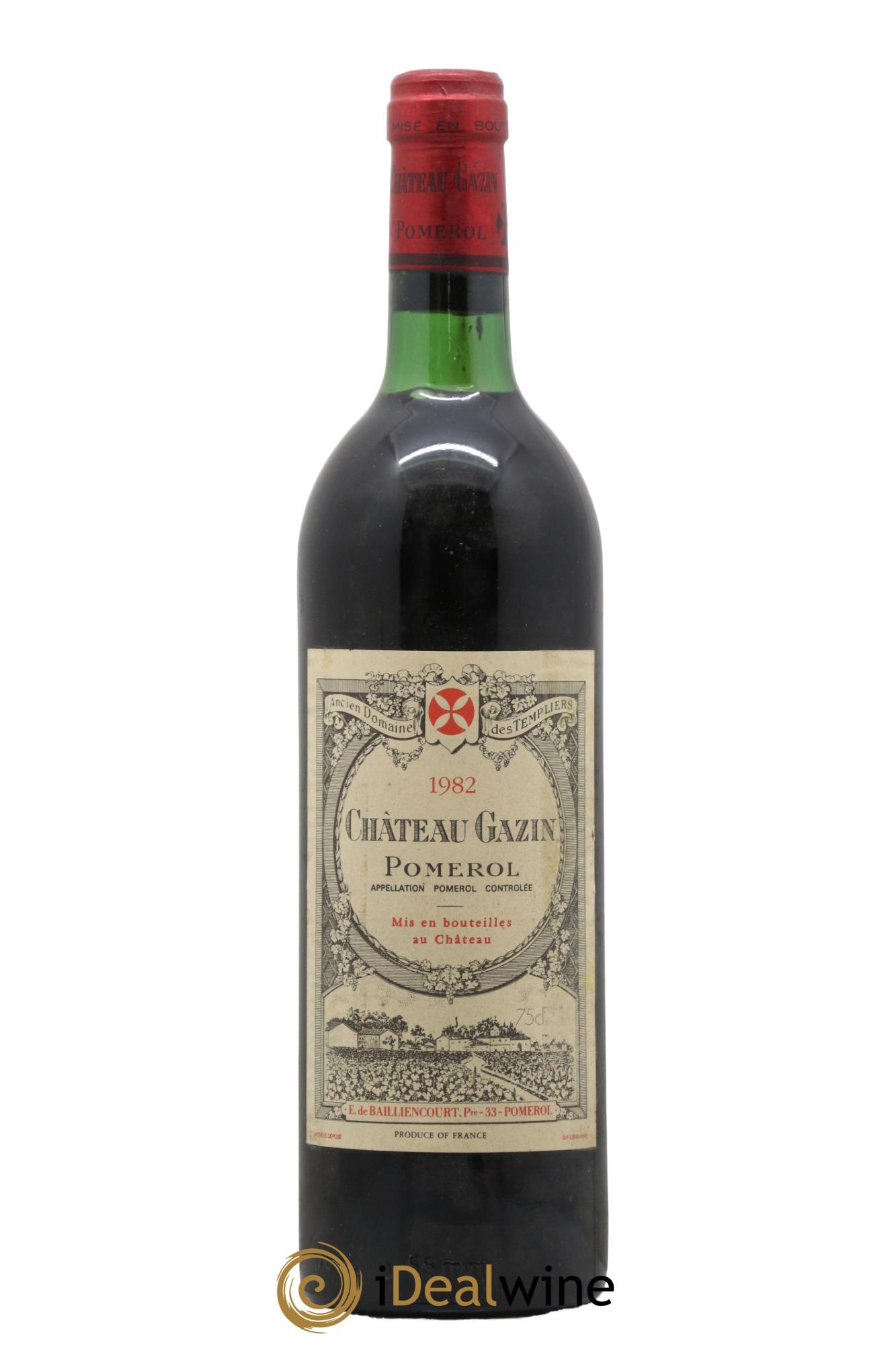 Château Gazin 1982 - Lot de 1 bouteille - 0