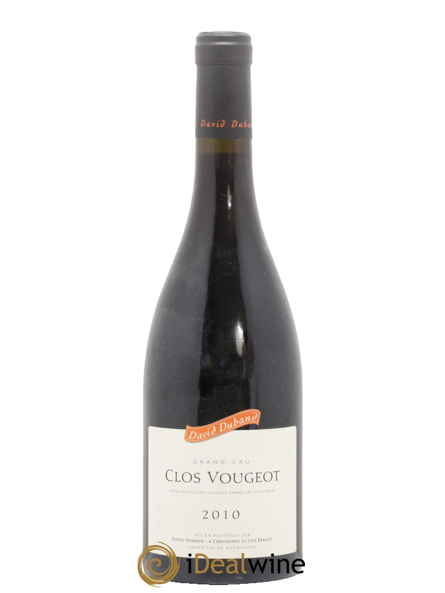 Clos de Vougeot Grand Cru David Duband (Domaine) 2010 - Lot de 1 bouteille - 0