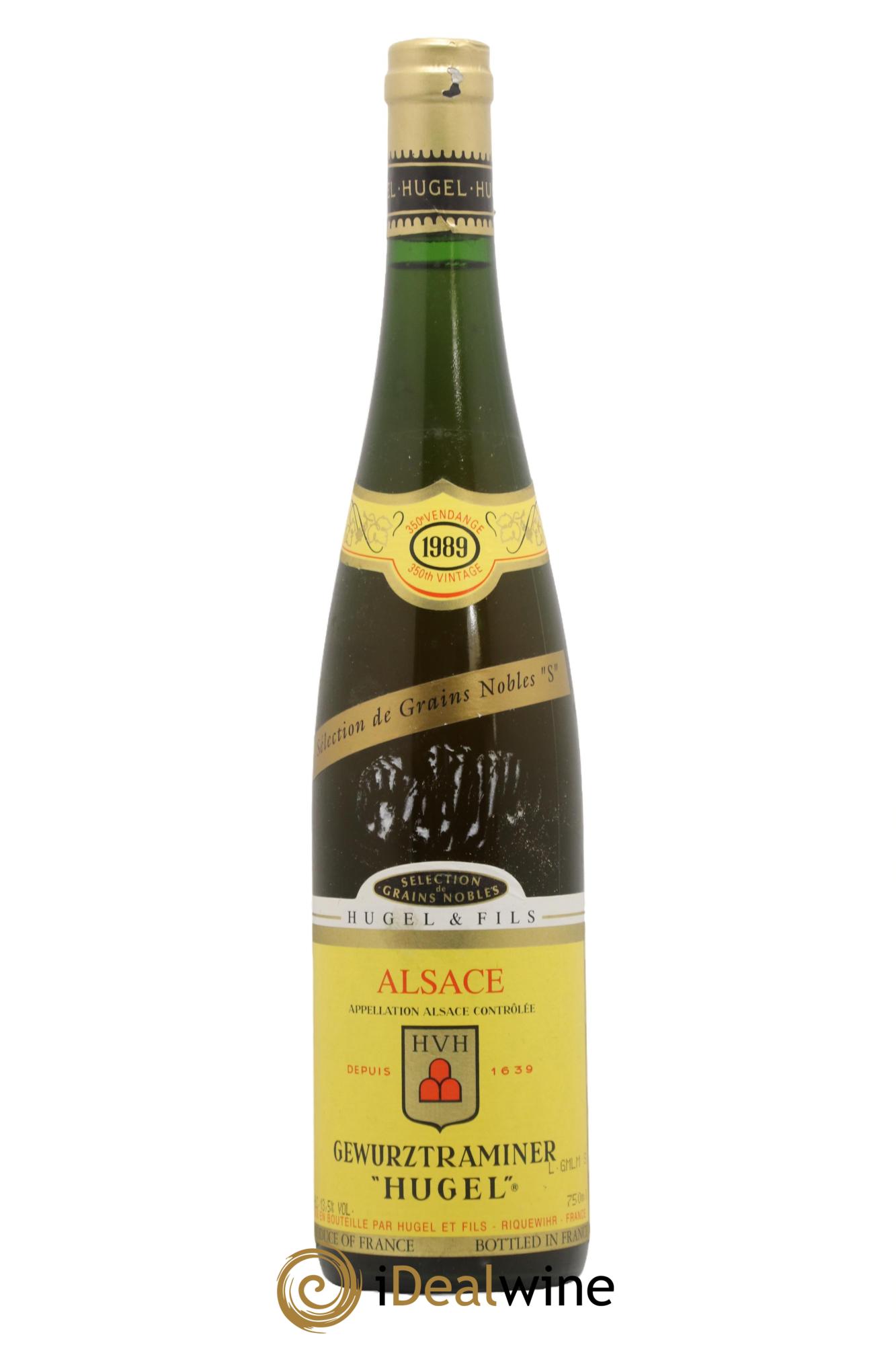 Gewurztraminer Sélection de Grains Nobles Hugel (Domaine) cuvée S 1989 - Lot de 1 bouteille - 0