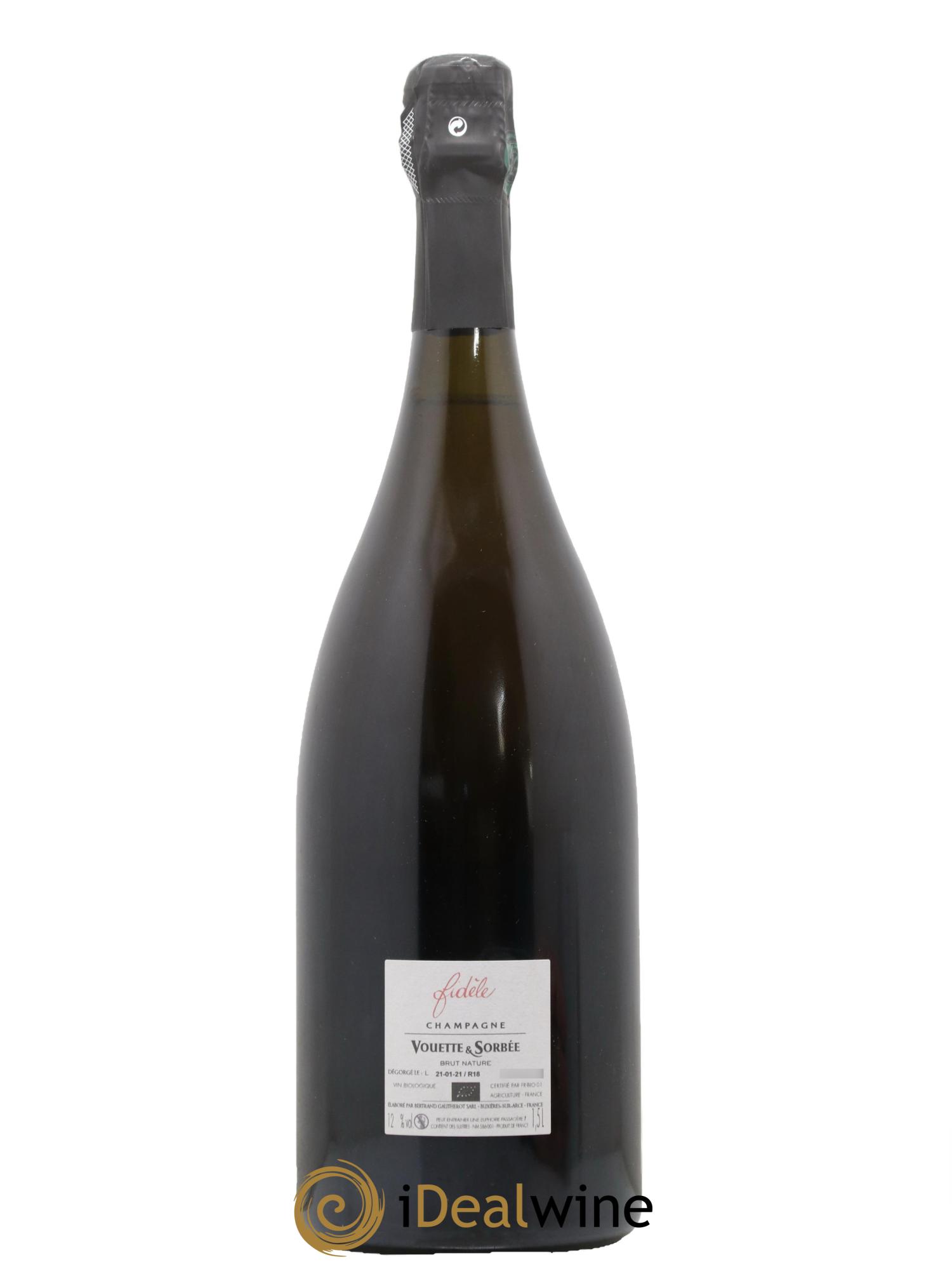 Fidèle Blanc de Noirs  Vouette et Sorbée 2018 - Lot of 1 magnum - 1