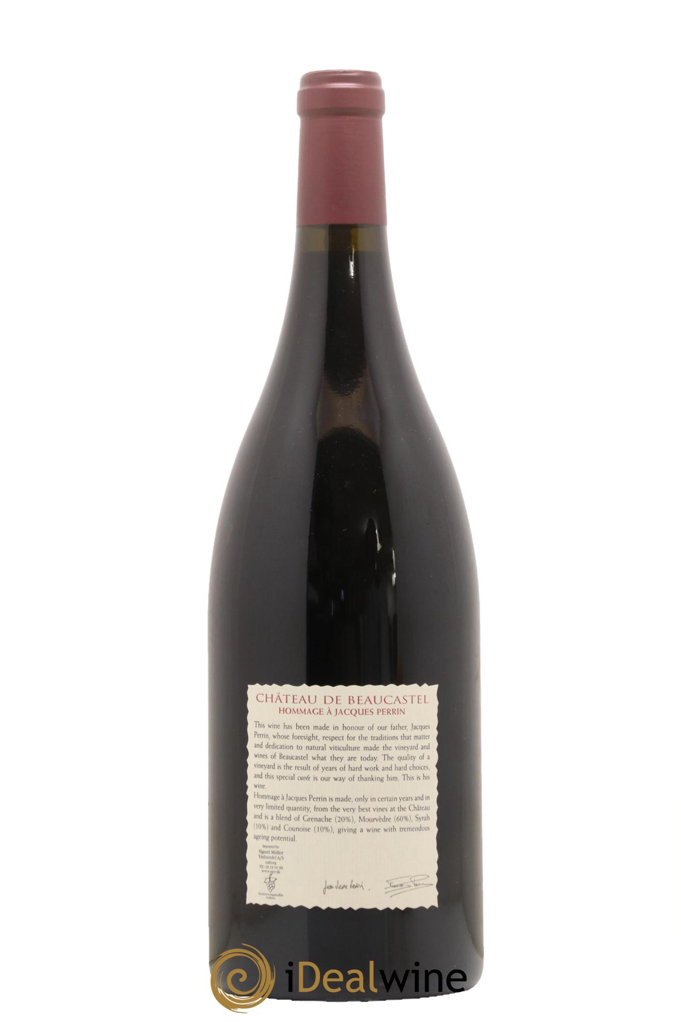 Châteauneuf-du-Pape Château de Château de Beaucastel Hommage à Jacques Perrin Famille Perrin 2004 - Lot of 1 magnum - 2